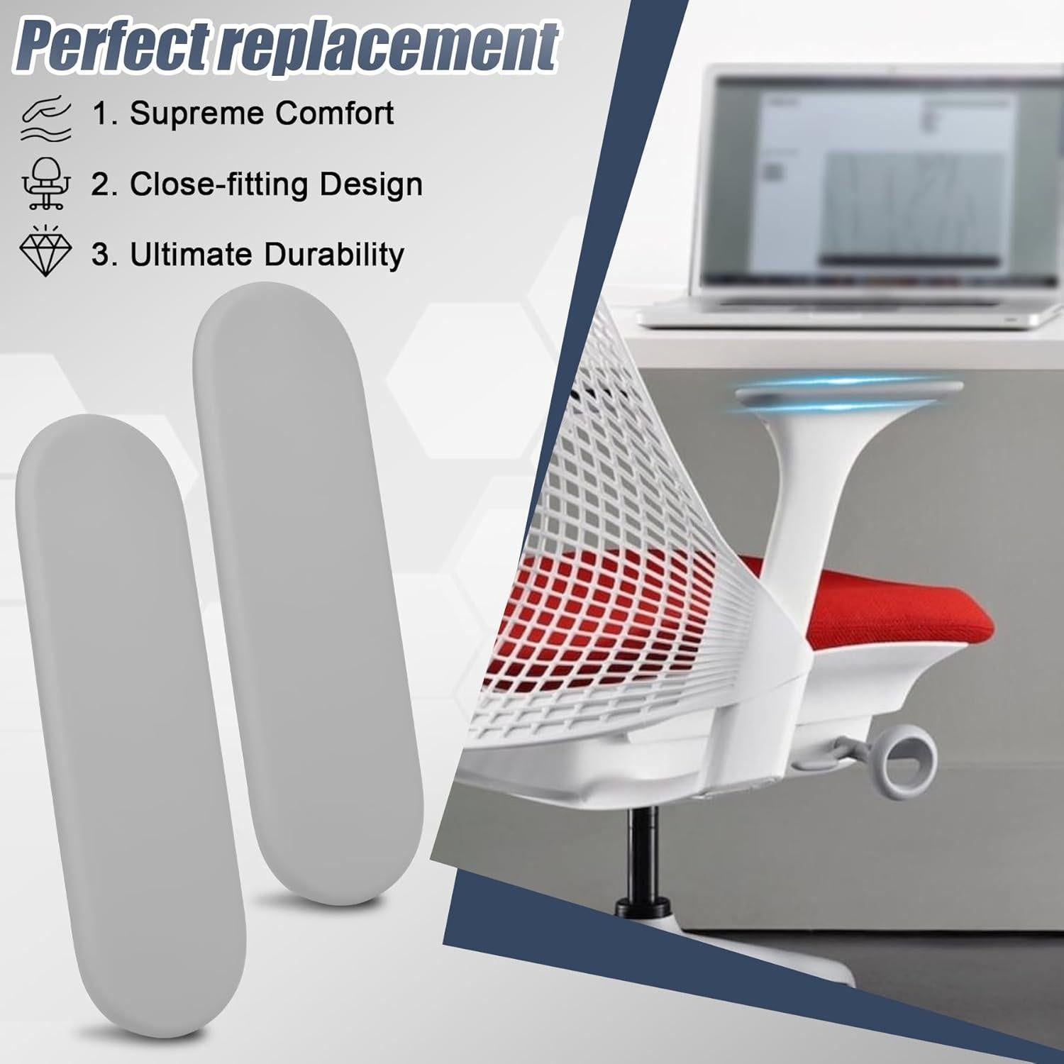 Fundas de Almohadillas para Brazos Herman Miller Sayl - Gris