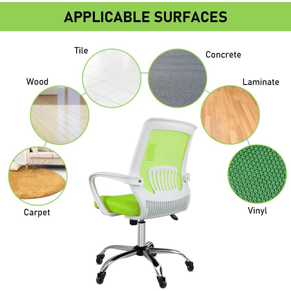 Ruedas de Caster para Sillas de Oficina MALLLALA 5.08 cm Negras