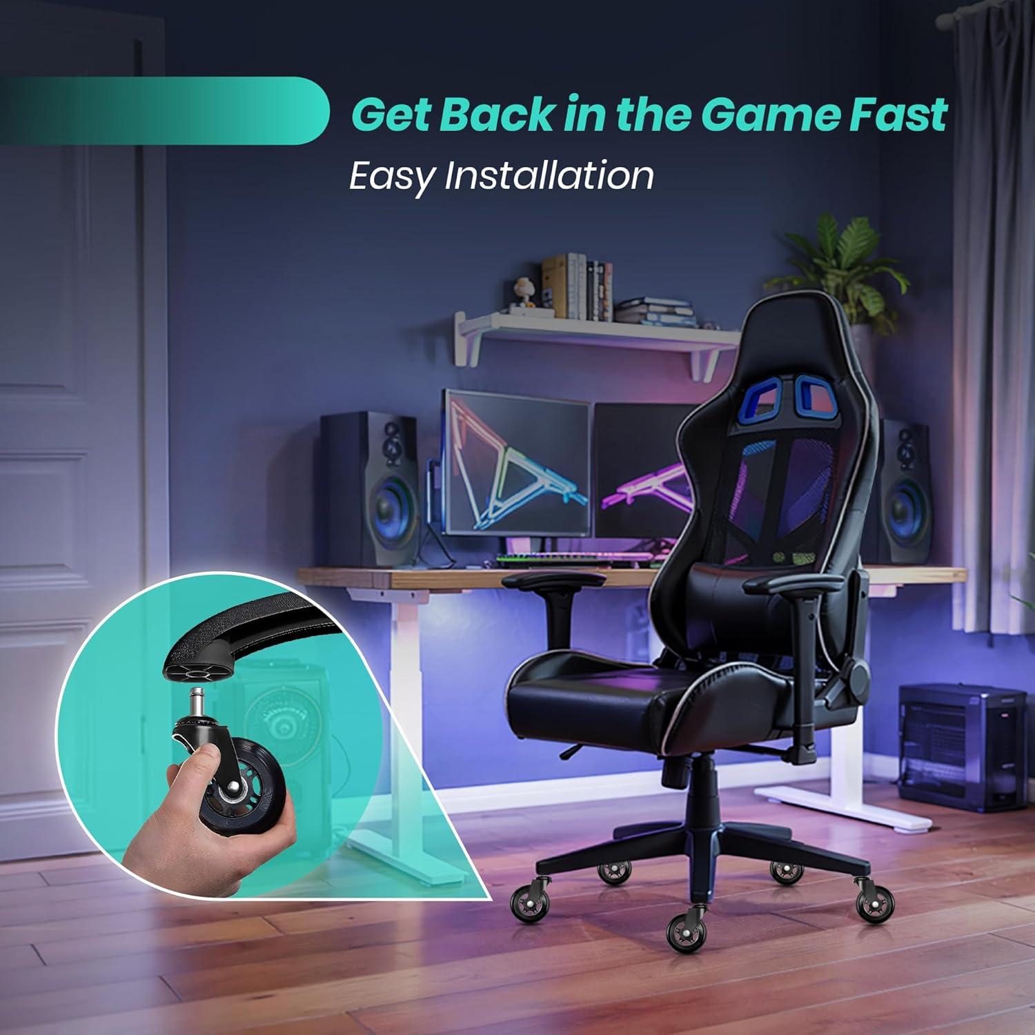 Ruedas de Reemplazo para Sillas de Oficina BuffMod 7.62 cm