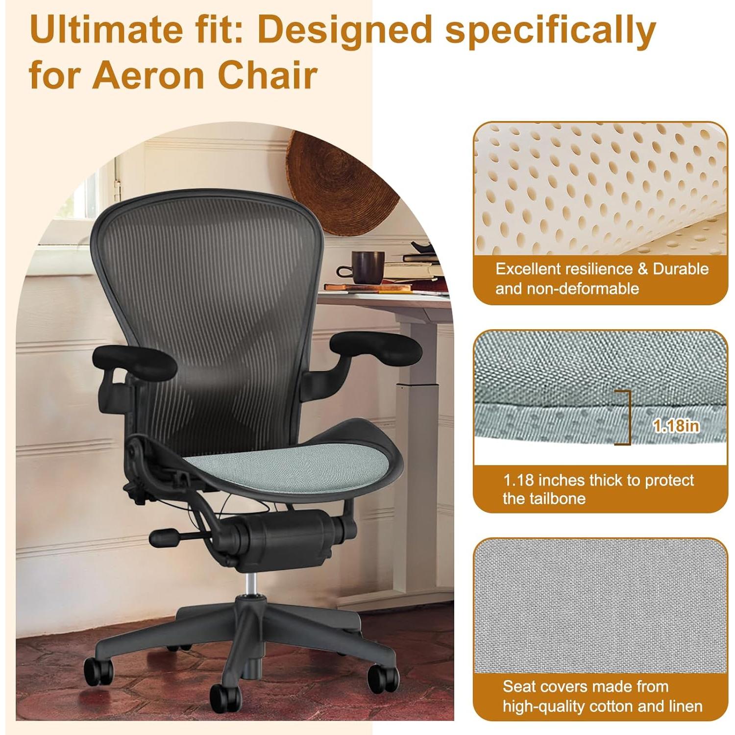 Cojín de Asiento para Silla Herman Miller Aeron 46.5x45.4cm