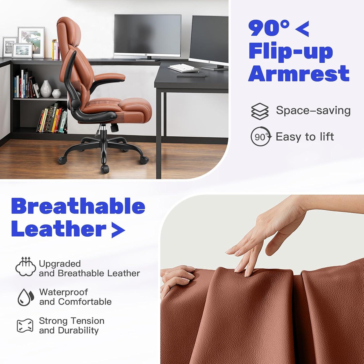 Silla de Oficina Ejecutiva BestGlory con Respaldo Alto y Soporte Lumbar