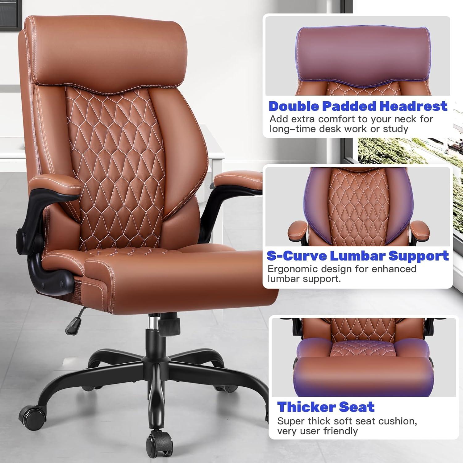 Silla de Oficina Ejecutiva BestGlory con Respaldo Alto y Soporte Lumbar