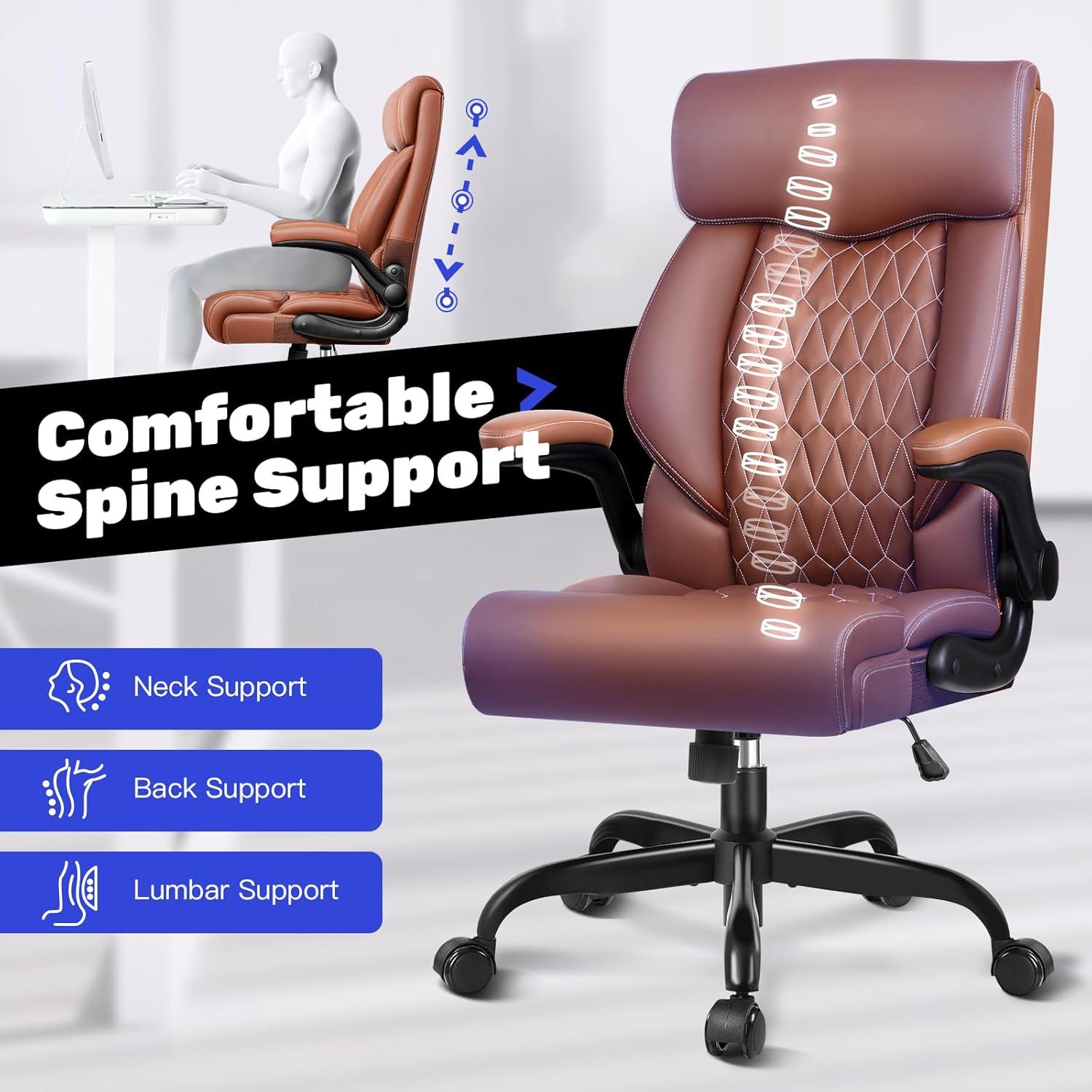 Silla de Oficina Ejecutiva BestGlory con Respaldo Alto y Soporte Lumbar