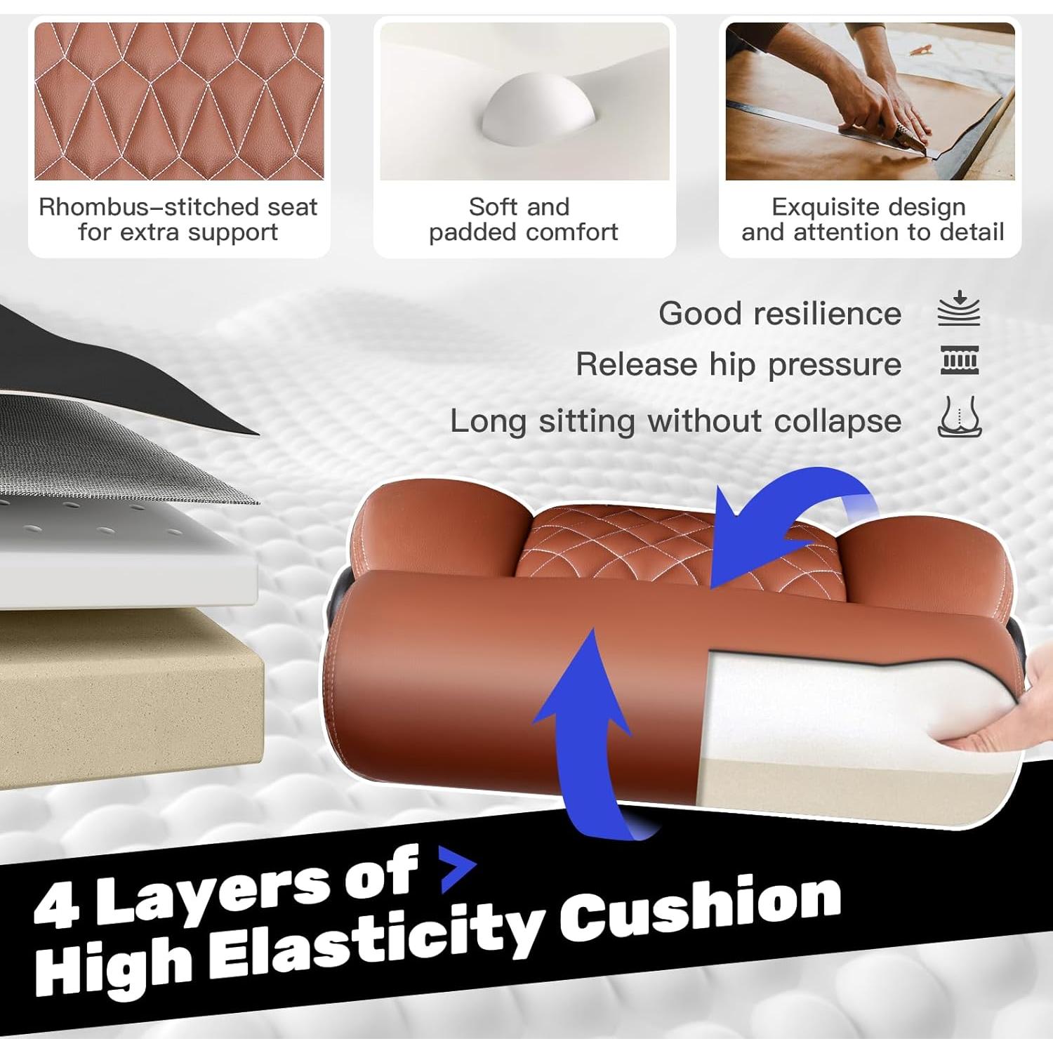 Silla de Oficina Ejecutiva BestGlory con Respaldo Alto y Soporte Lumbar