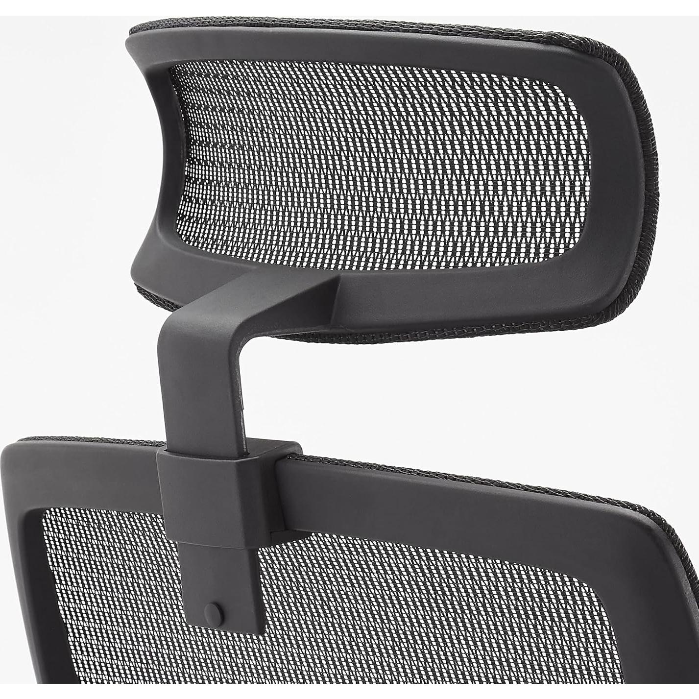 Silla de Oficina Ergonómica Amazon Basics, Malla Negra, 125 cm
