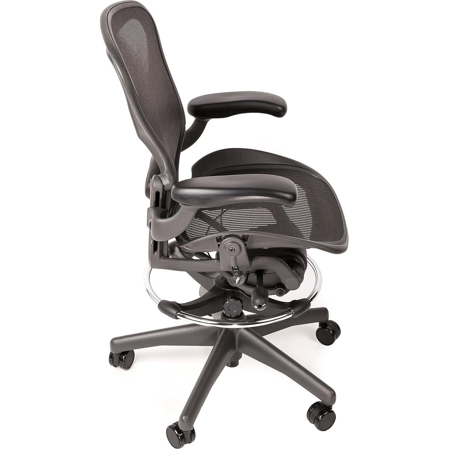 Taburete de Dibujo Herman Miller Aeron C Ergonómico Blanco