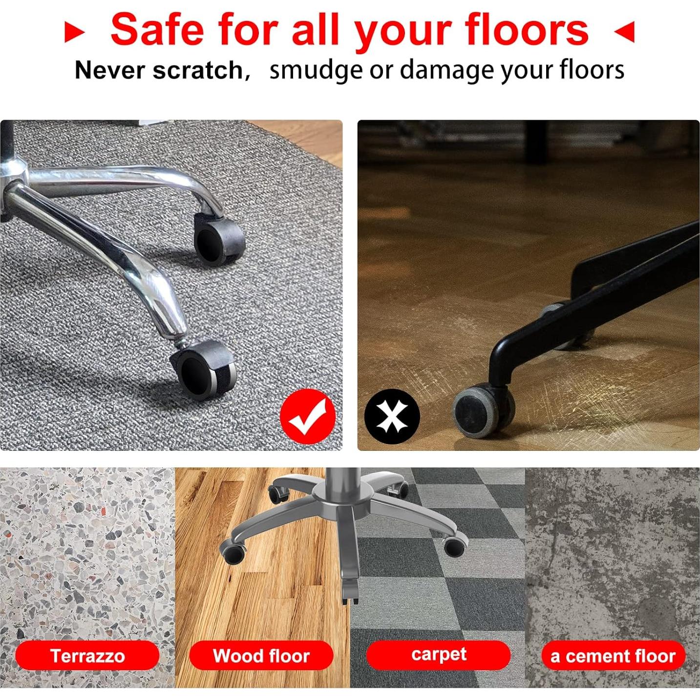 Ruedas de Reemplazo Herman Miller 60mm para Sillas Aeron - Juego de 5