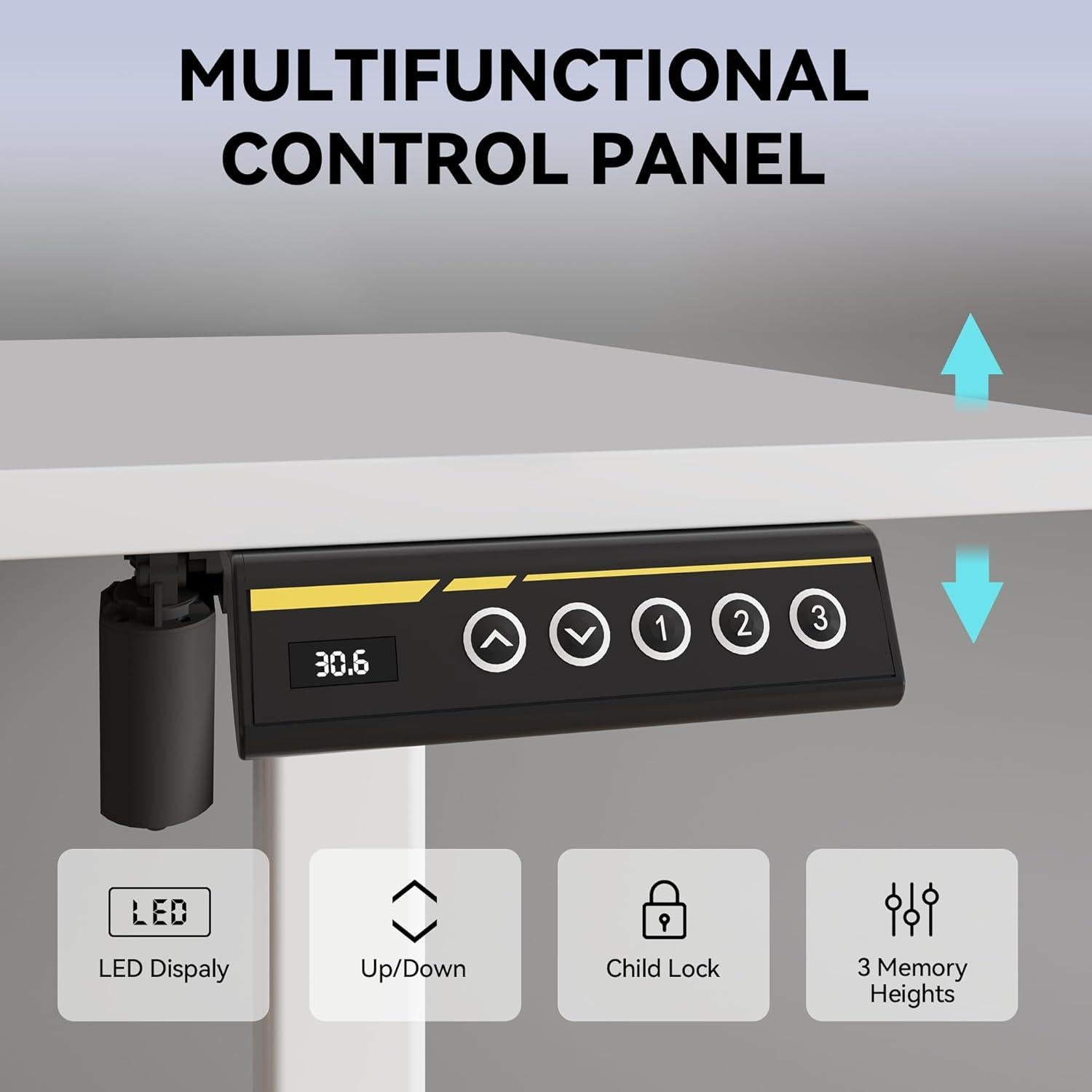 Escritorio de pie eléctrico ajustable Gamork YBL-ESD-111 40x60 cm