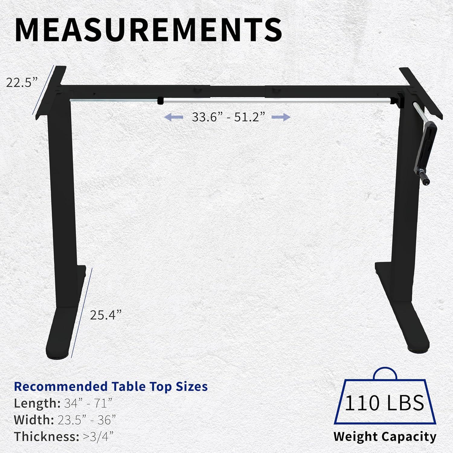 Marco de Escritorio Ergonómico VIVO DESK-M051MB Negro 94-196 cm