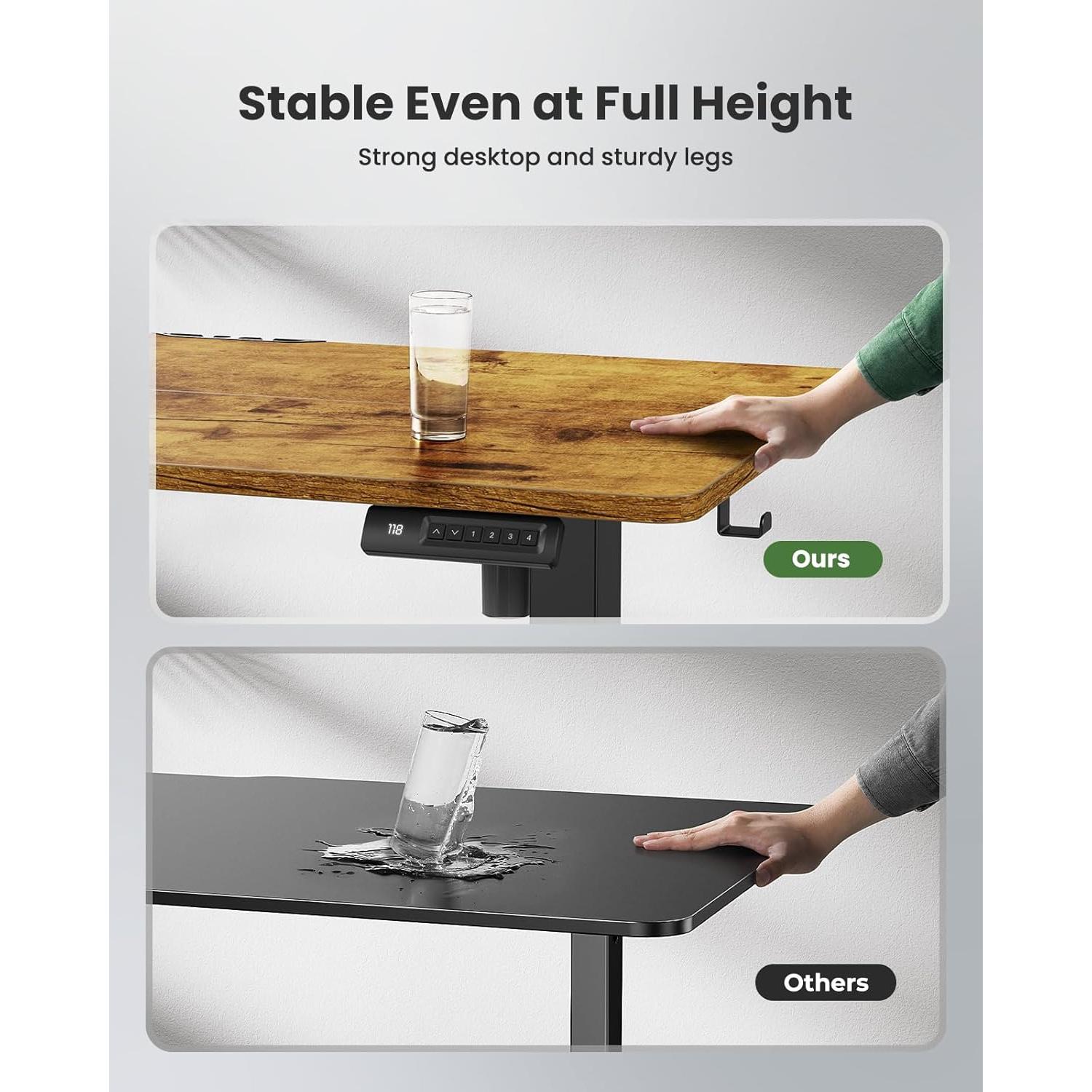 Escritorio de Pie Eléctrico Marsail 48x24" Ajustable con Memoria