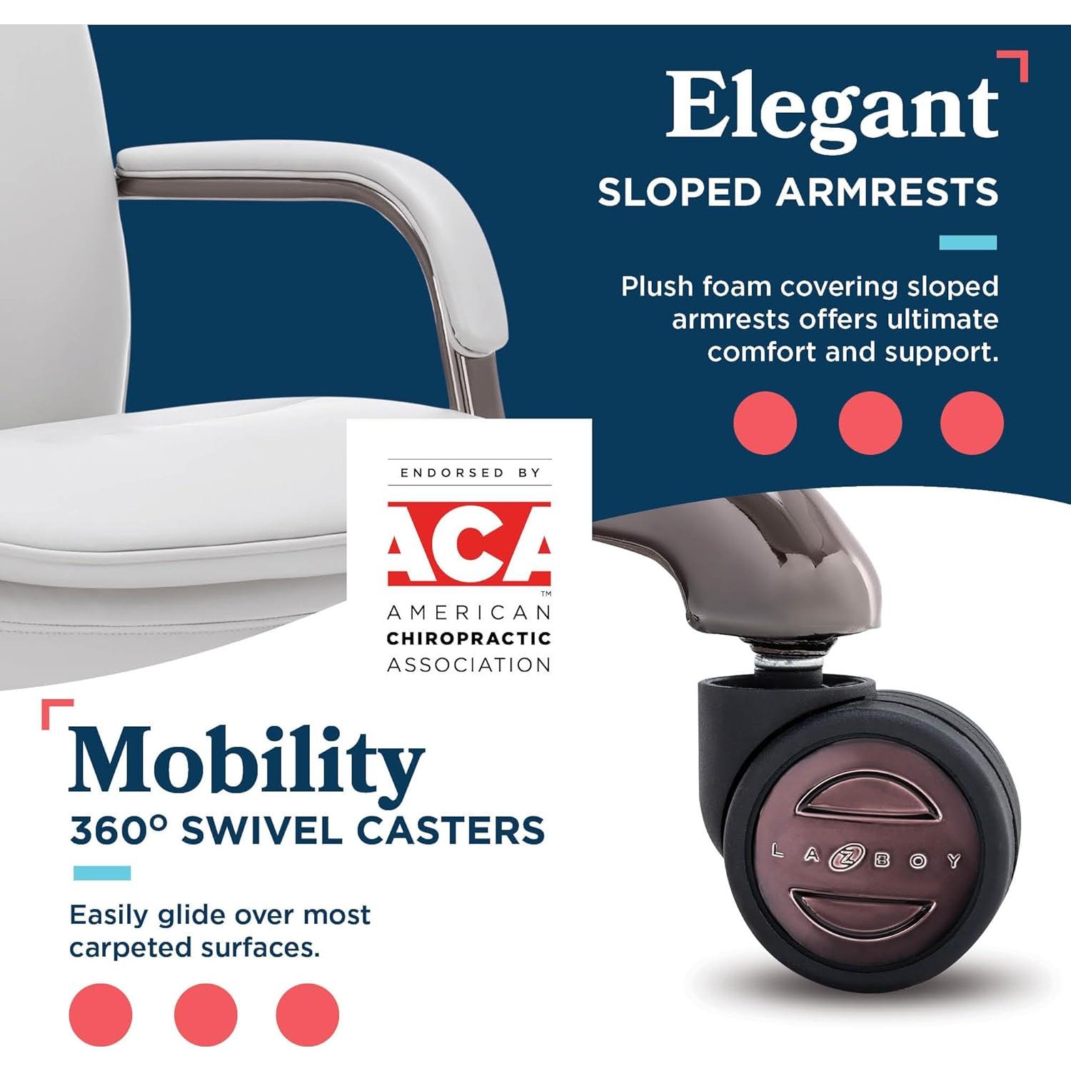 Silla de Oficina Ergonómica La-Z-Boy Opus Gris y Grafito