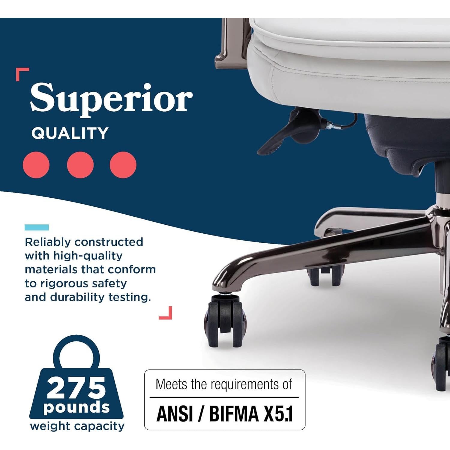 Silla de Oficina Ergonómica La-Z-Boy Opus Gris y Grafito