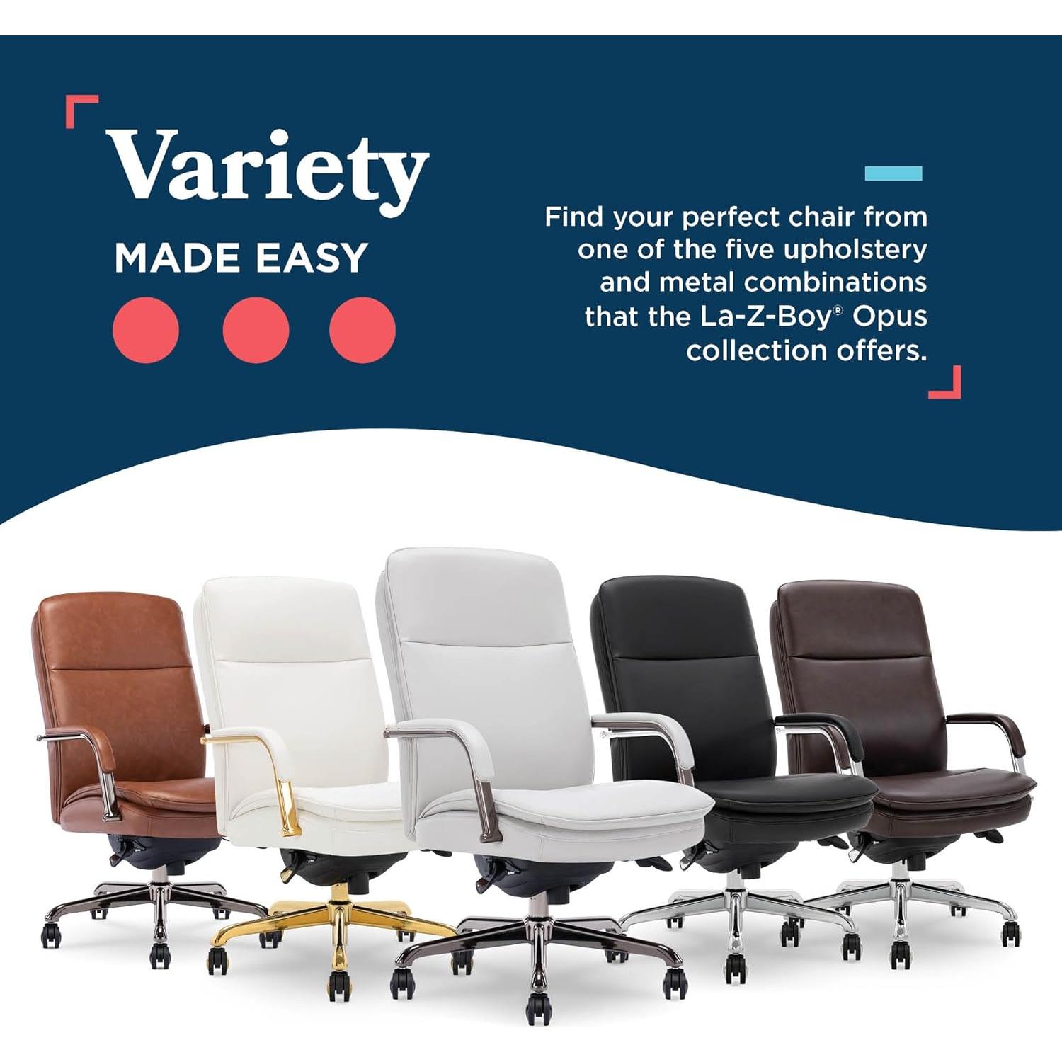 Silla de Oficina Ergonómica La-Z-Boy Opus Gris y Grafito