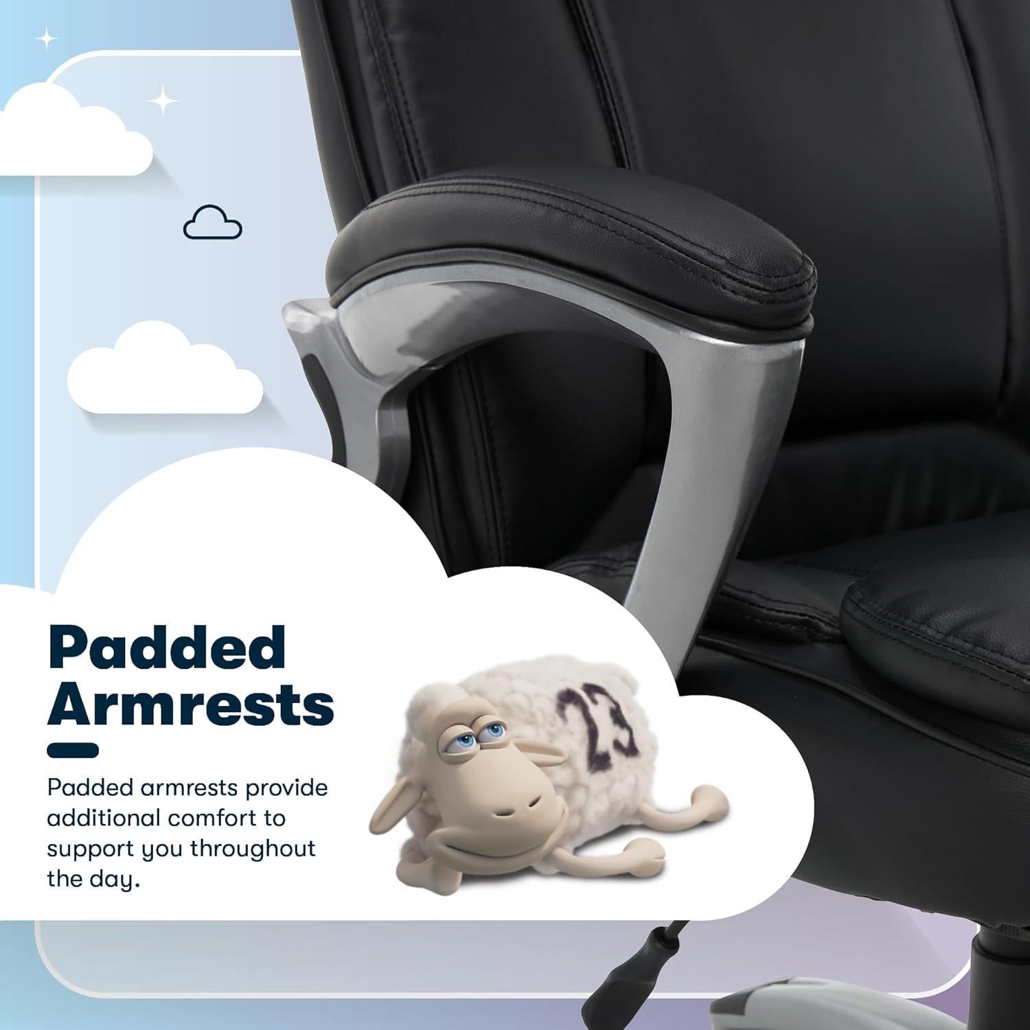 Silla de Oficina Ergonómica Serta Fairbanks Grande Negro