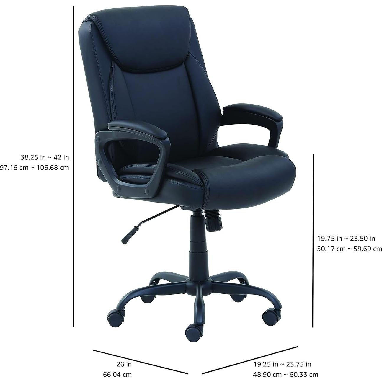 Silla de Oficina Ajustable Amazon Basics HOC-02 Negra