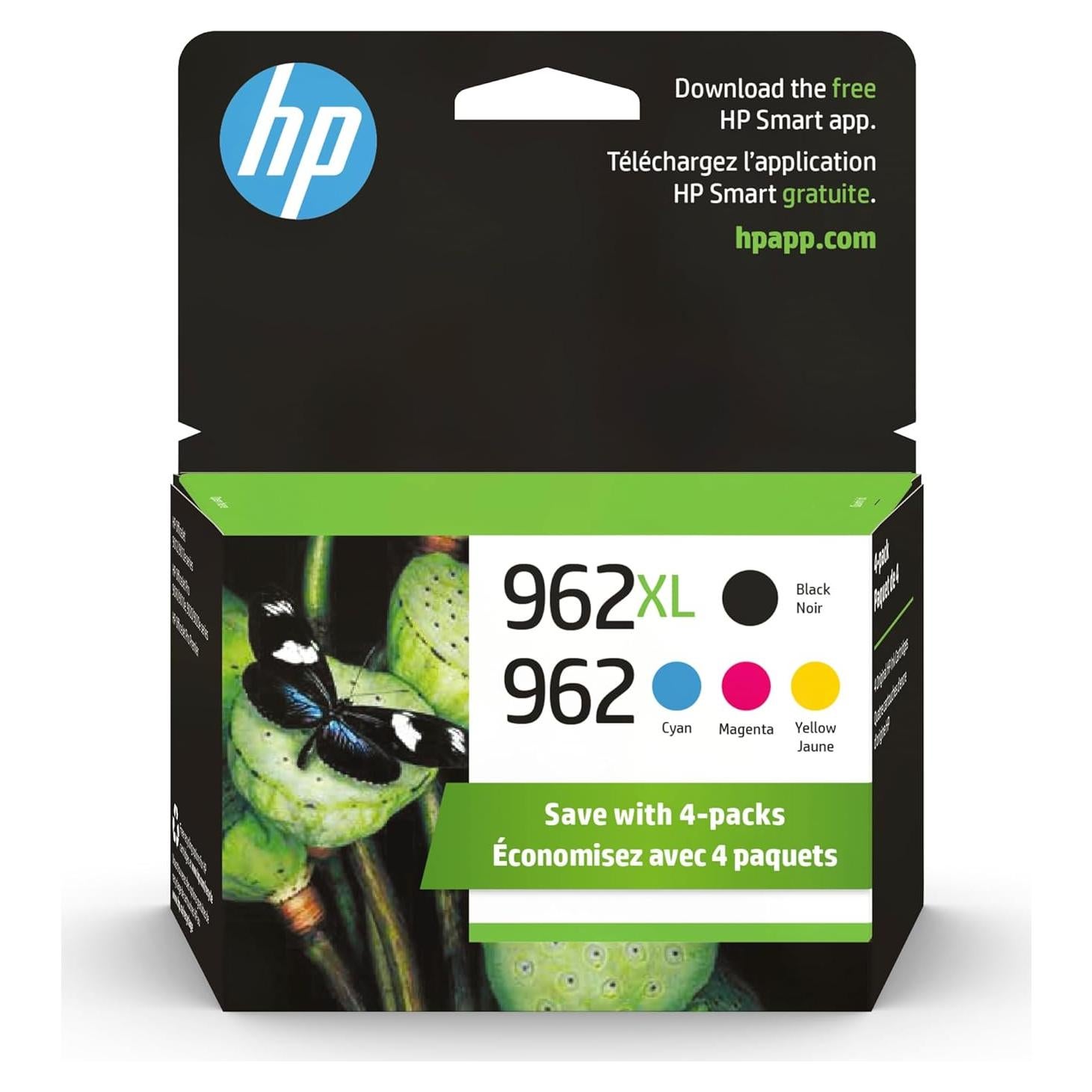 Cartuchos de Tinta Original HP 962 XL y 962 - Paquete de 4