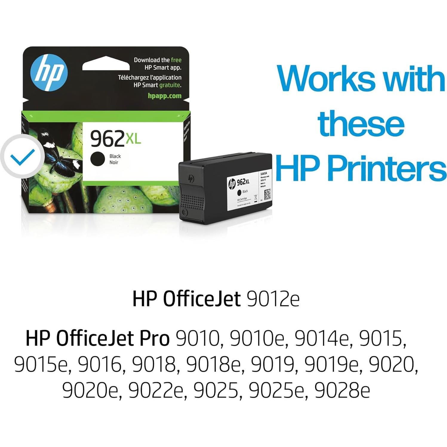 Cartucho de Tinta Negra HP 962XL Alto Rendimiento 2000 Páginas