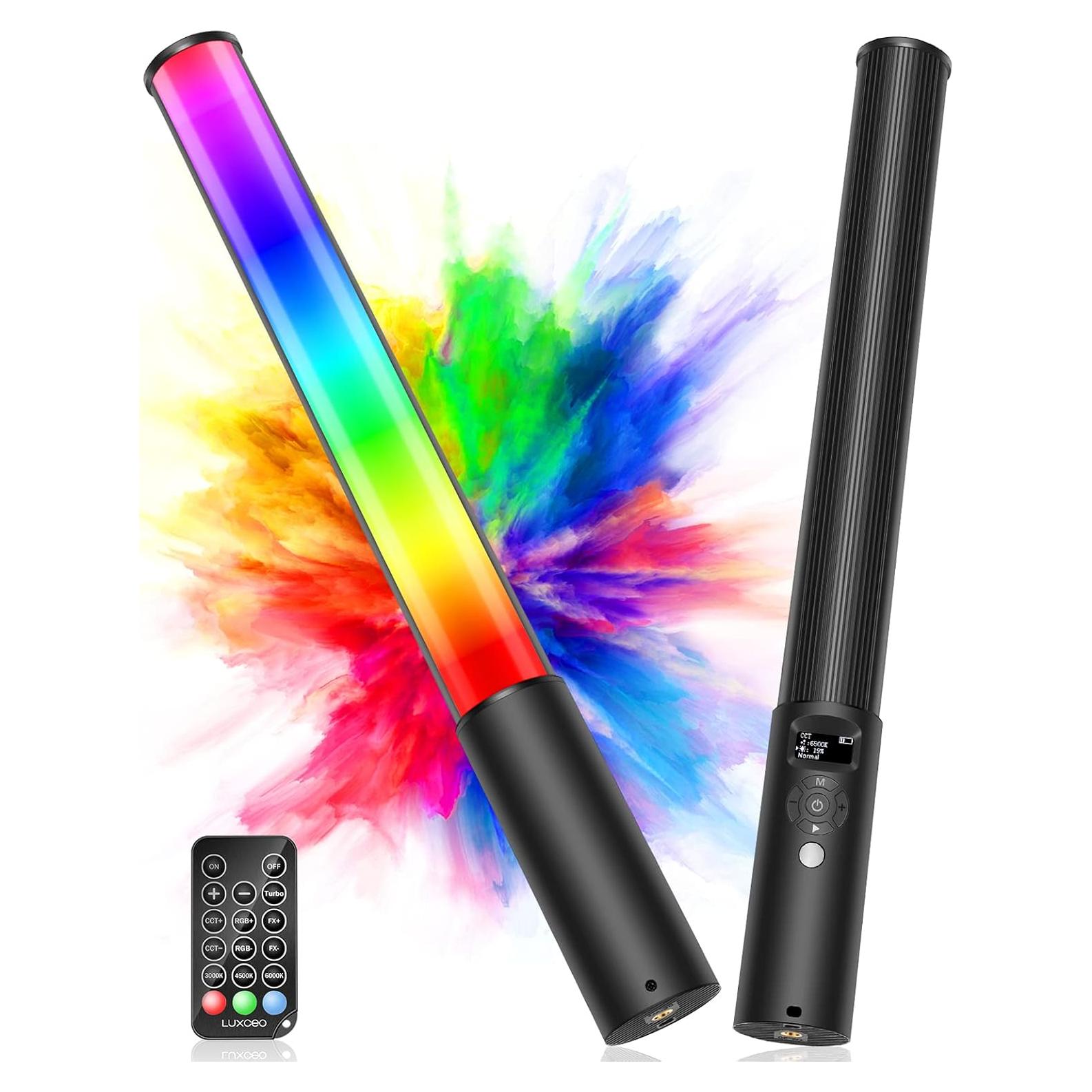 Varita de Luz LED RGB Portátil Leshiou 2500K-6500K 0.27kg
