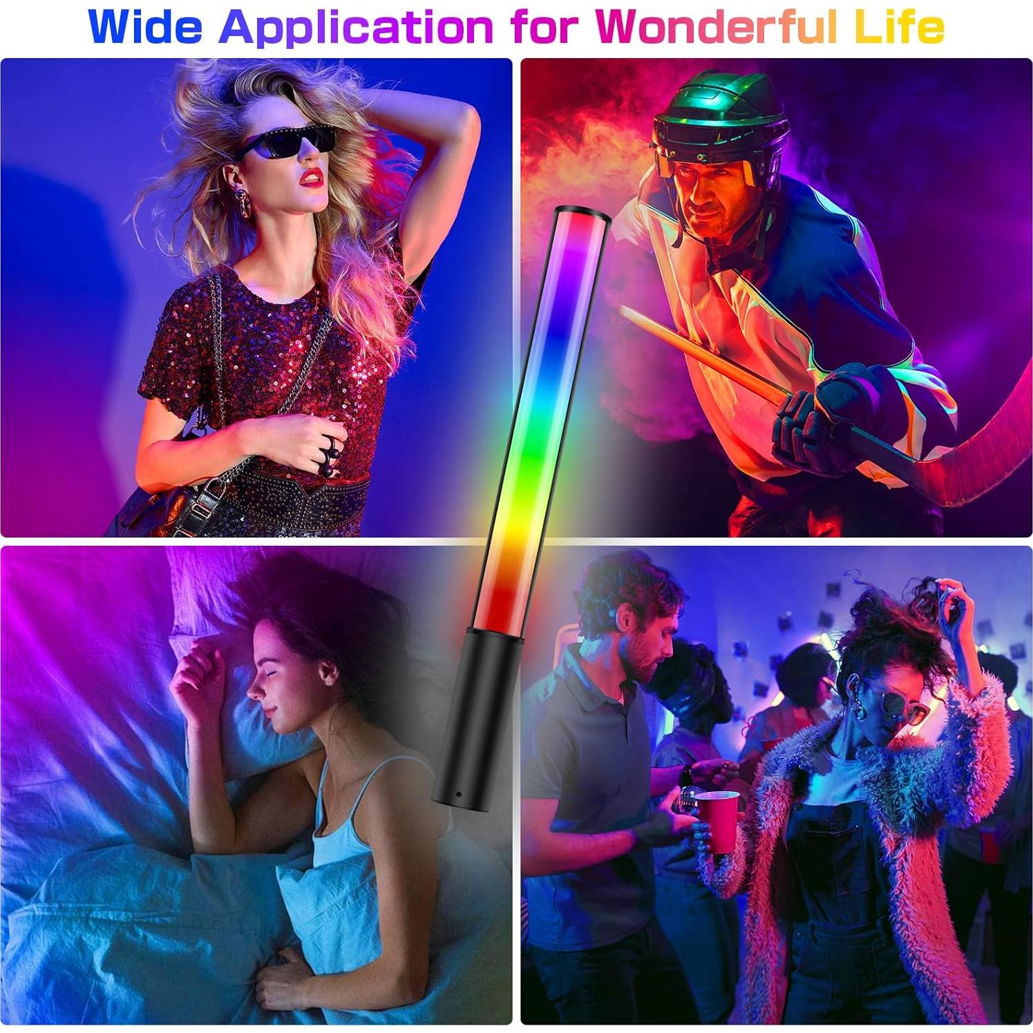 Varita de Luz LED RGB Portátil Leshiou 2500K-6500K 0.27kg