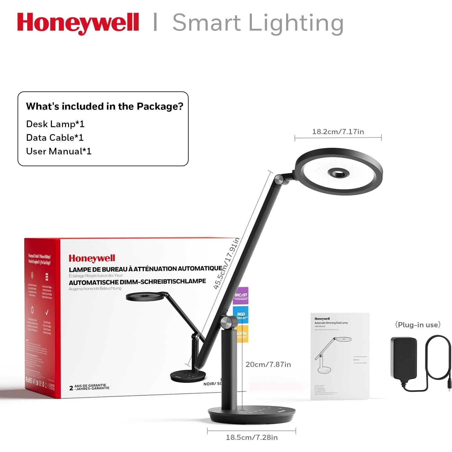 Lámpara de Escritorio Honeywell HWT-H6 LED Regulable 800LM