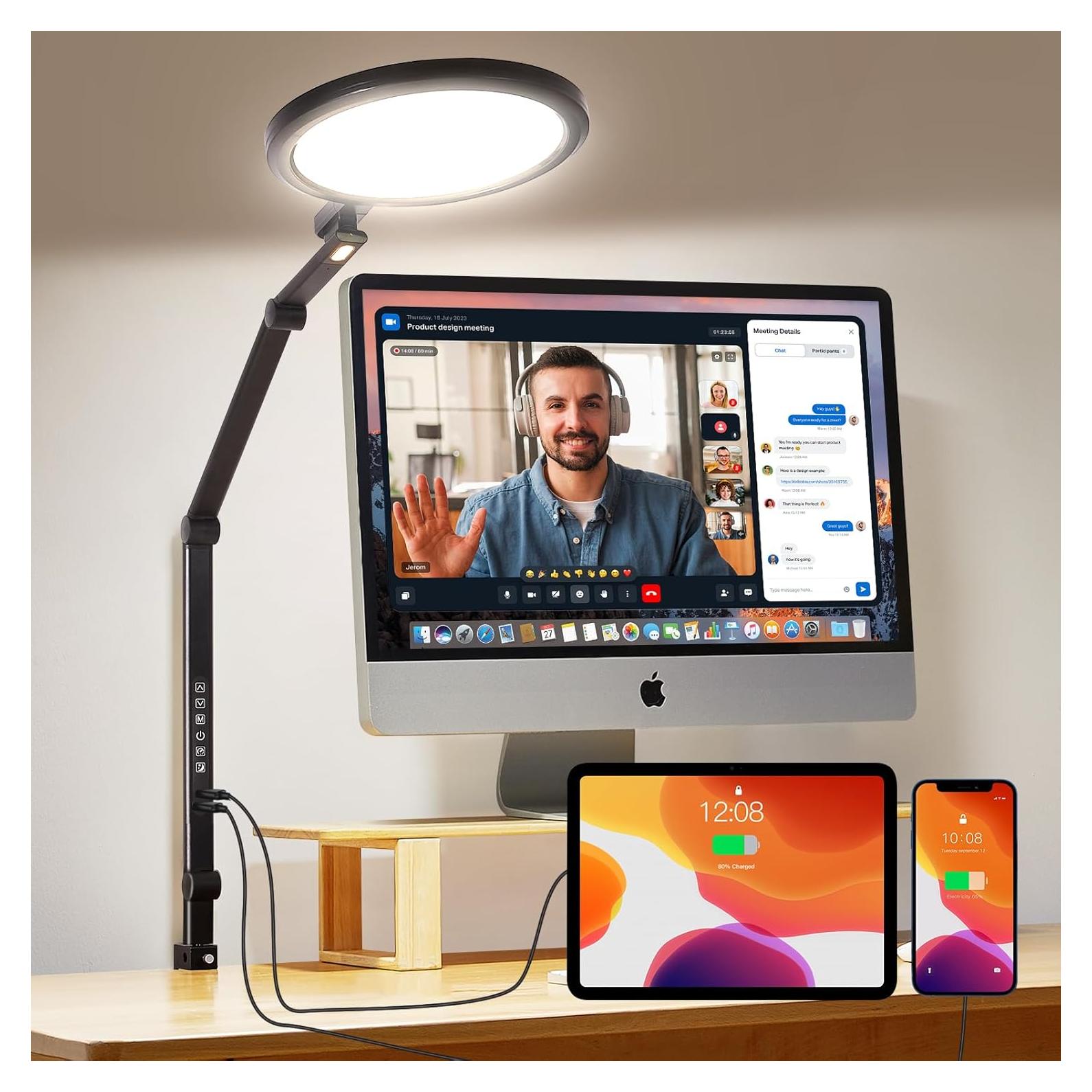 Luz de Anillo LED Regulable LIFENGSOLER para Videoconferencias