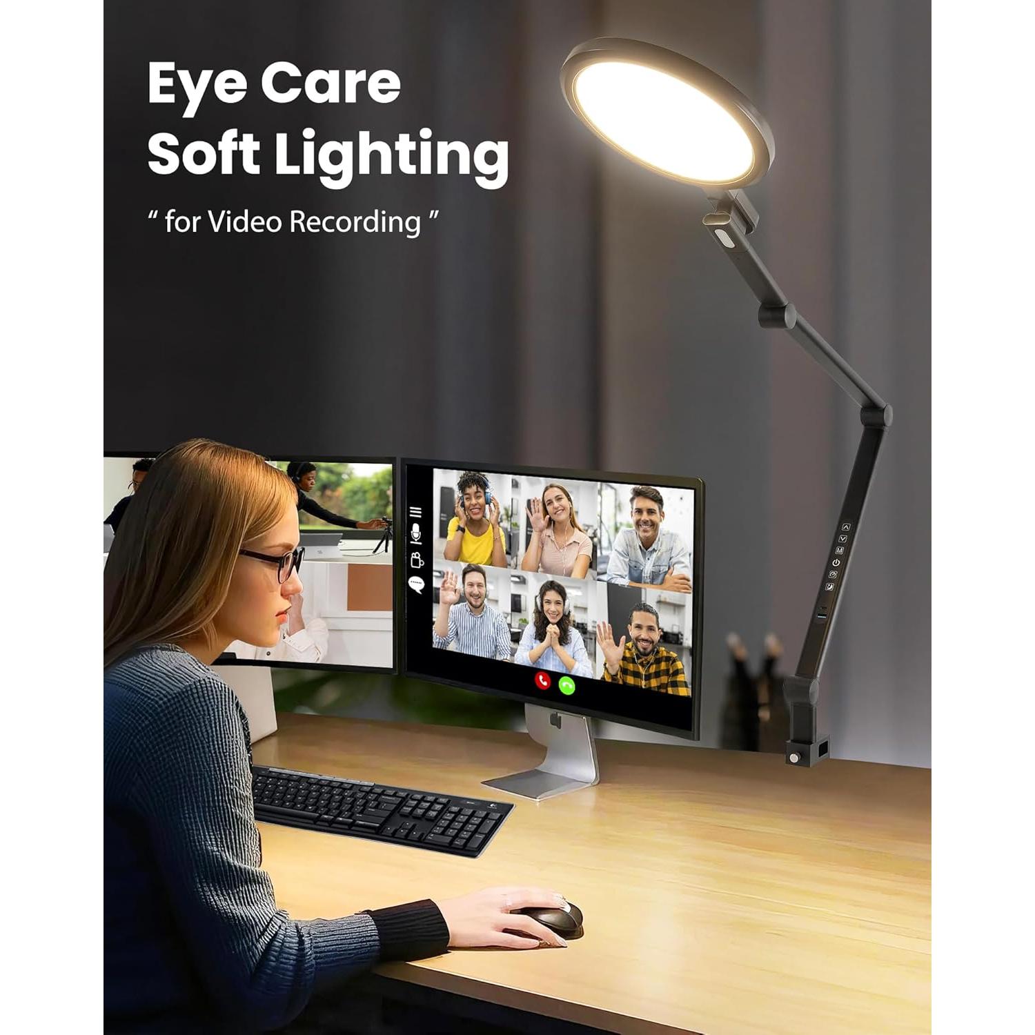 Luz de Anillo LED Regulable LIFENGSOLER para Videoconferencias