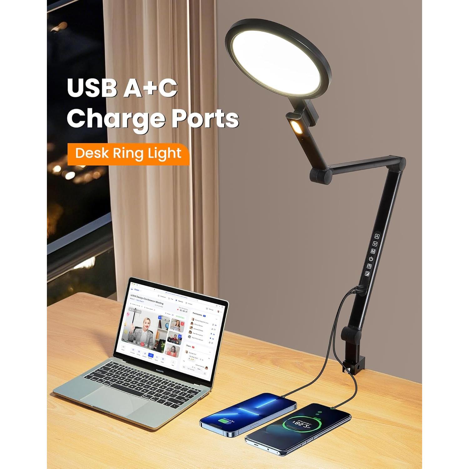 Luz de Anillo LED Regulable LIFENGSOLER para Videoconferencias