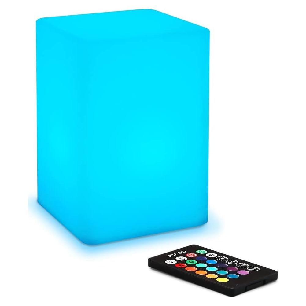 Lámpara de Noche LED Mr.Go 15 cm RGB Recargable con Control Remoto
