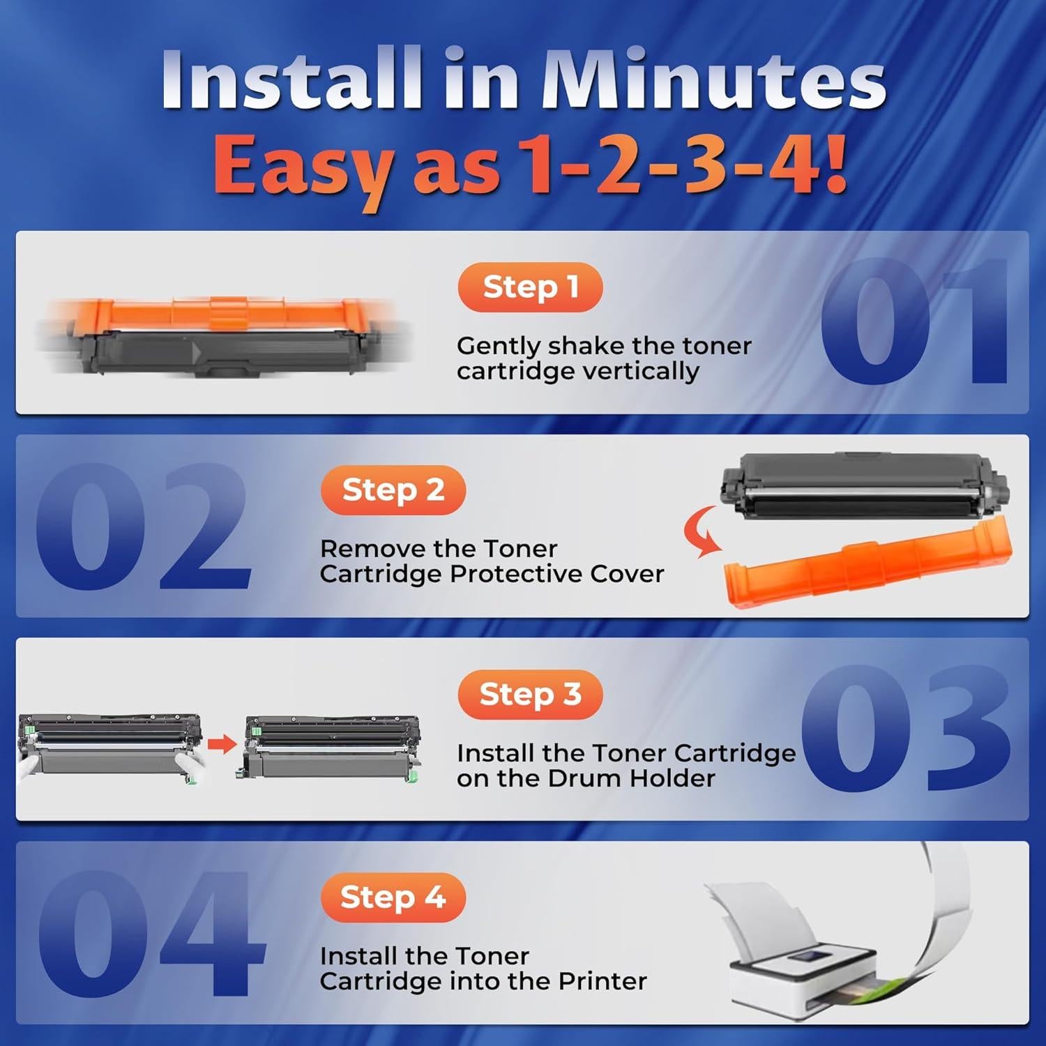 Cartuchos de Tóner TN229XL Brother Compatible 4 Paquete