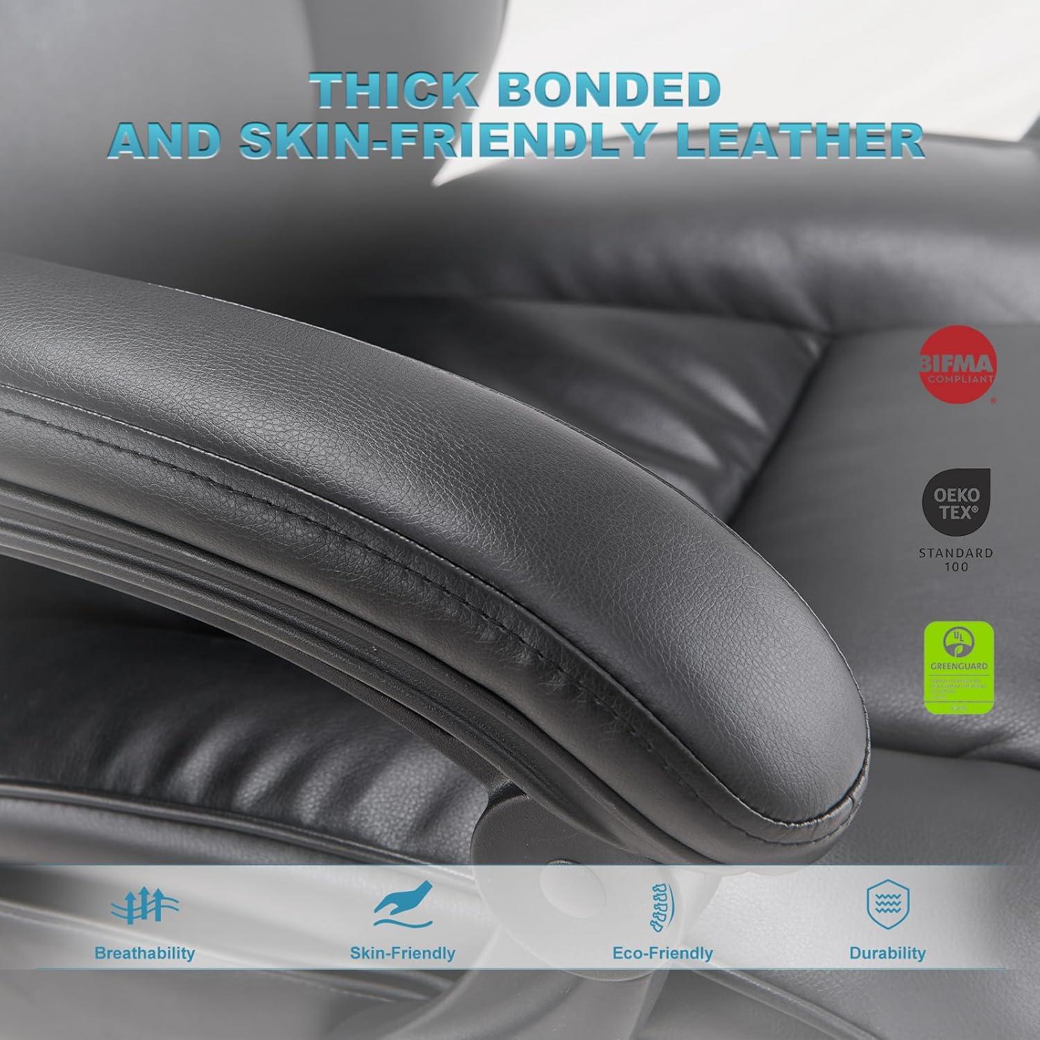 Silla de Oficina Ergonómica COLAMY VC-6754-BK con Reposapiés