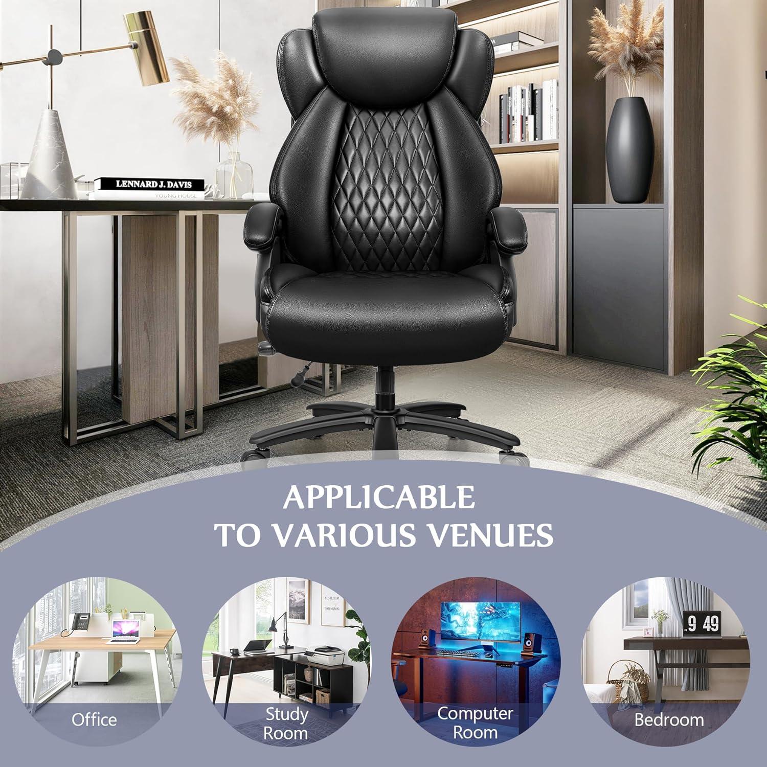 Silla de Oficina Ergonómica HeroSet HS5202 Negra 500lbs