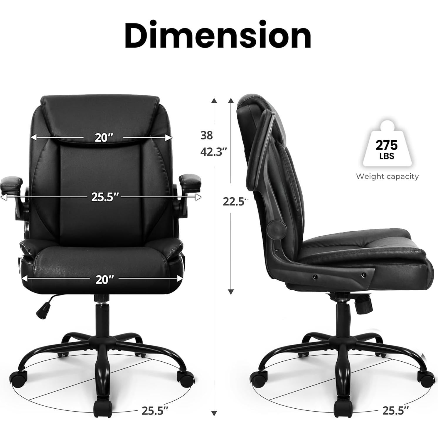Silla de Oficina Ergonómica SILLA NEO Ejecutiva Plegable Negra