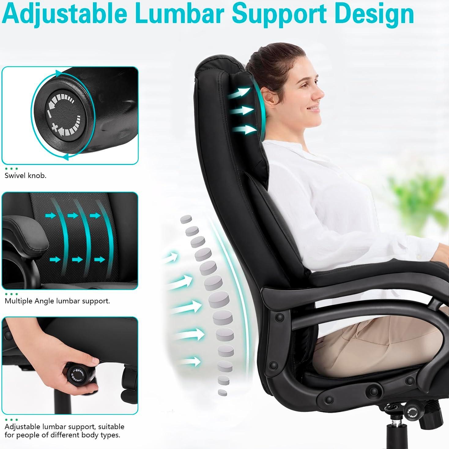 Silla de Oficina Grande Indulgear Neboc 500lbs Respaldo Alto