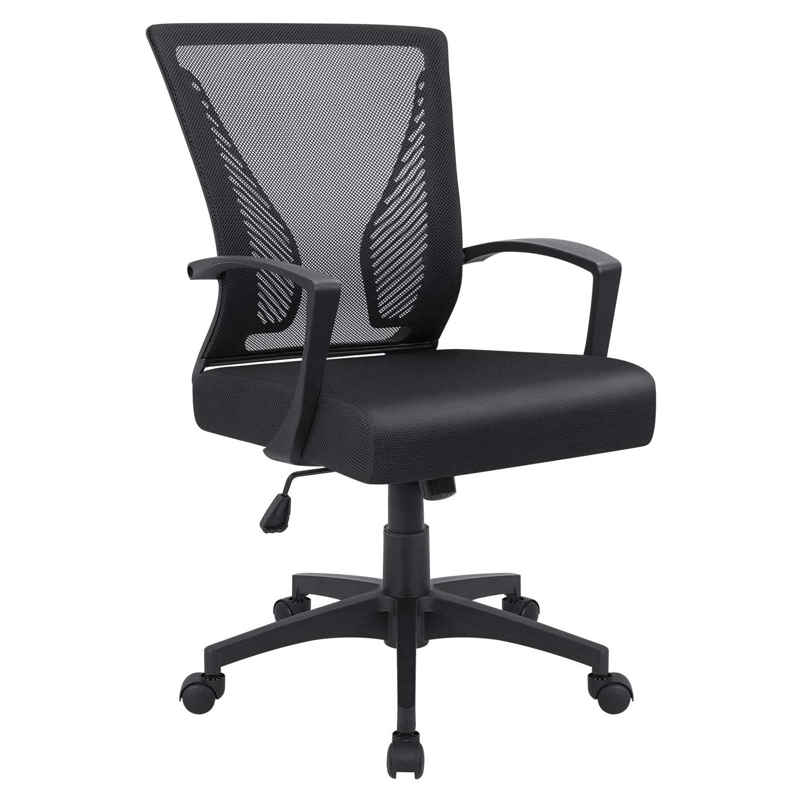 Silla de Oficina Ergonómica Furmax OCNC7510 Negra con Soporte Lumbar
