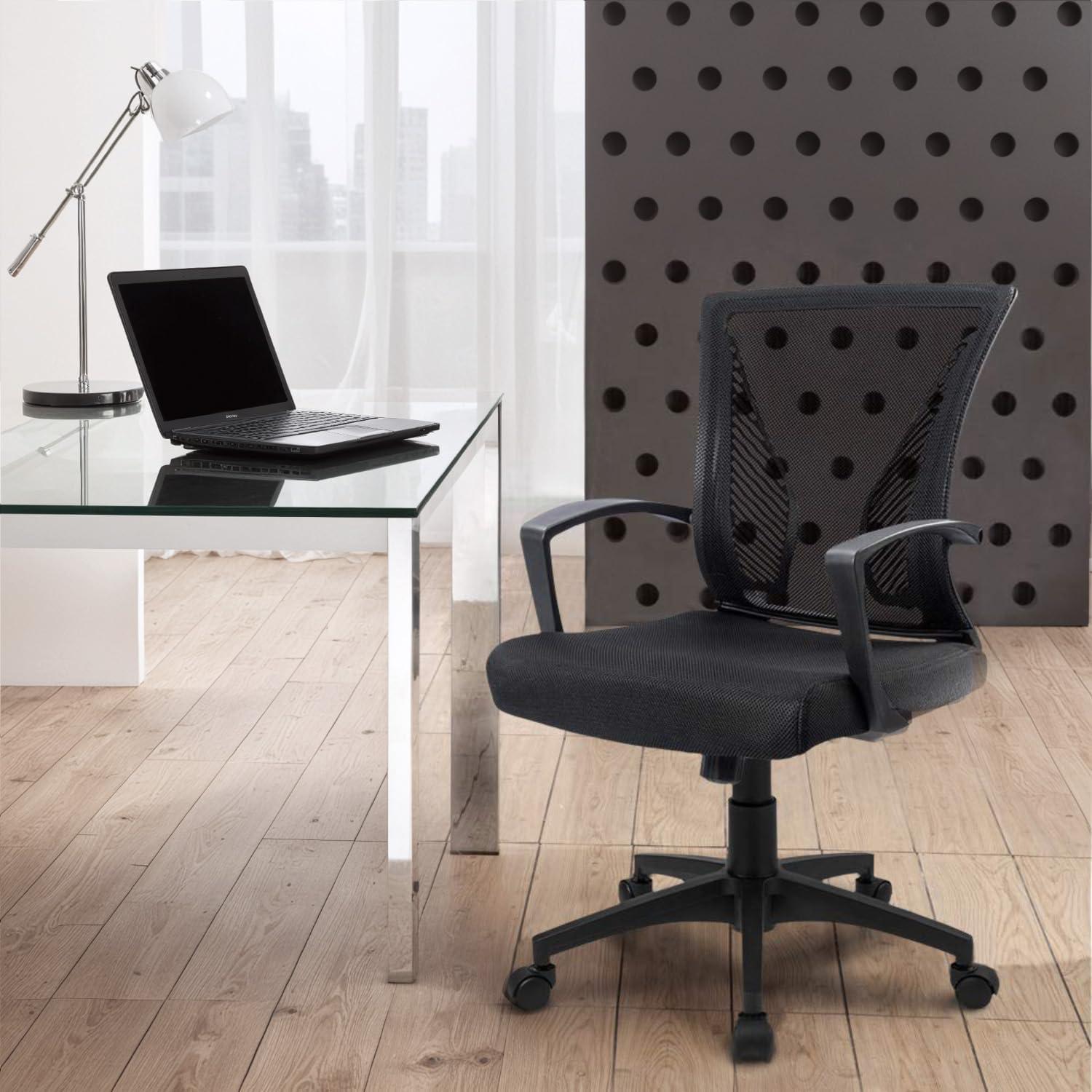 Silla de Oficina Ergonómica Furmax OCNC7510 Negra con Soporte Lumbar
