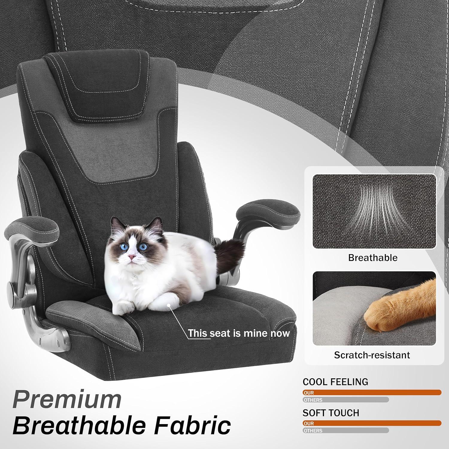 Silla de Oficina Ergonómica BLISNEST con Soporte Lumbar Ajustable