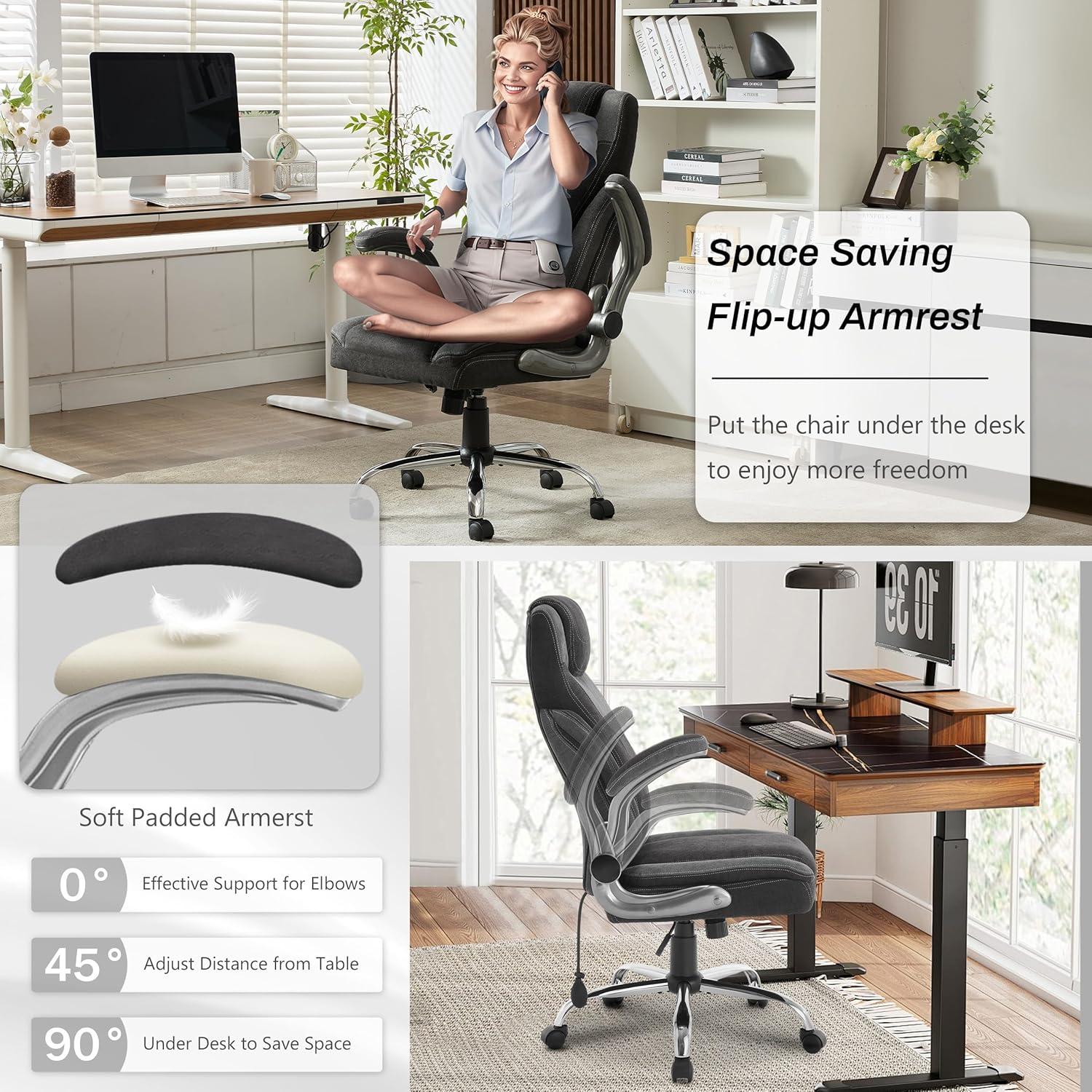 Silla de Oficina Ergonómica BLISNEST con Soporte Lumbar Ajustable