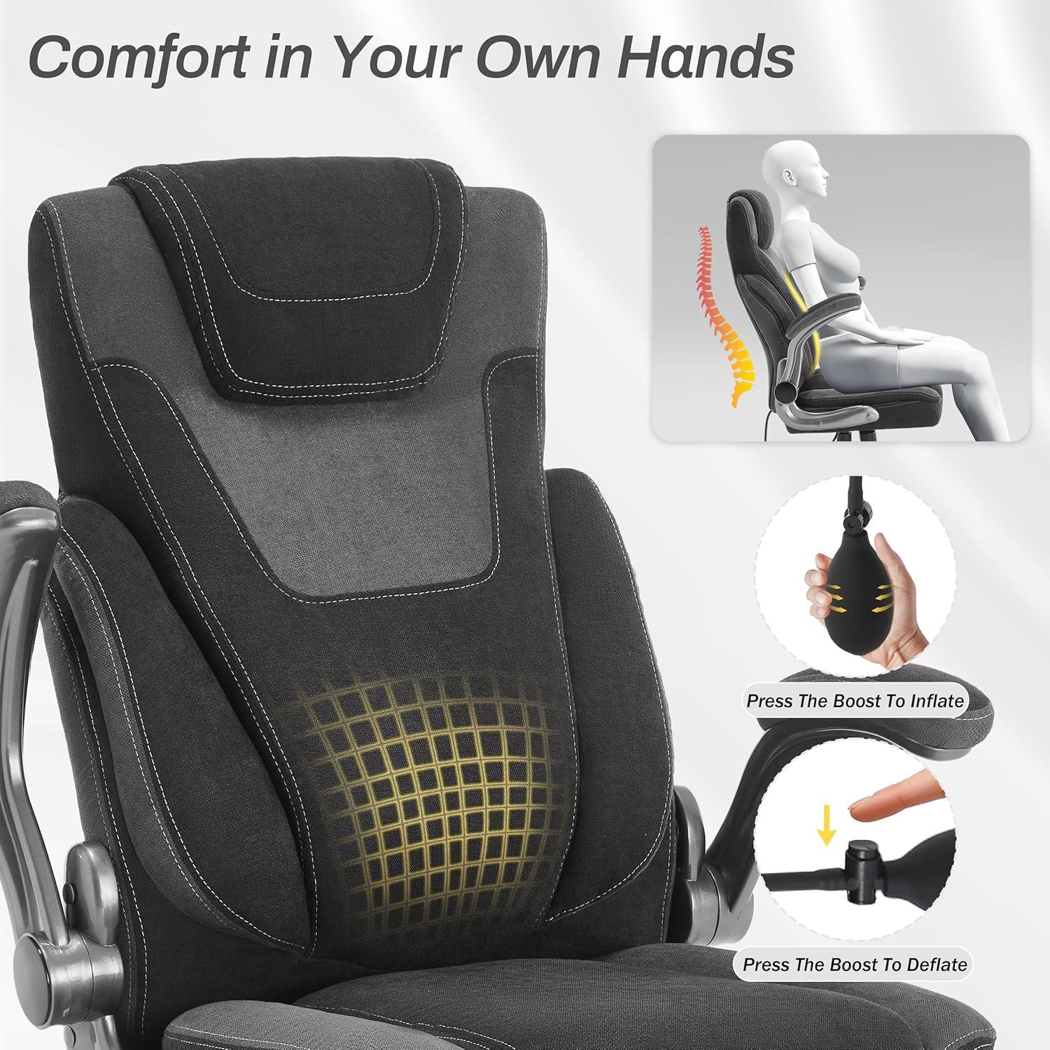 Silla de Oficina Ergonómica BLISNEST con Soporte Lumbar Ajustable