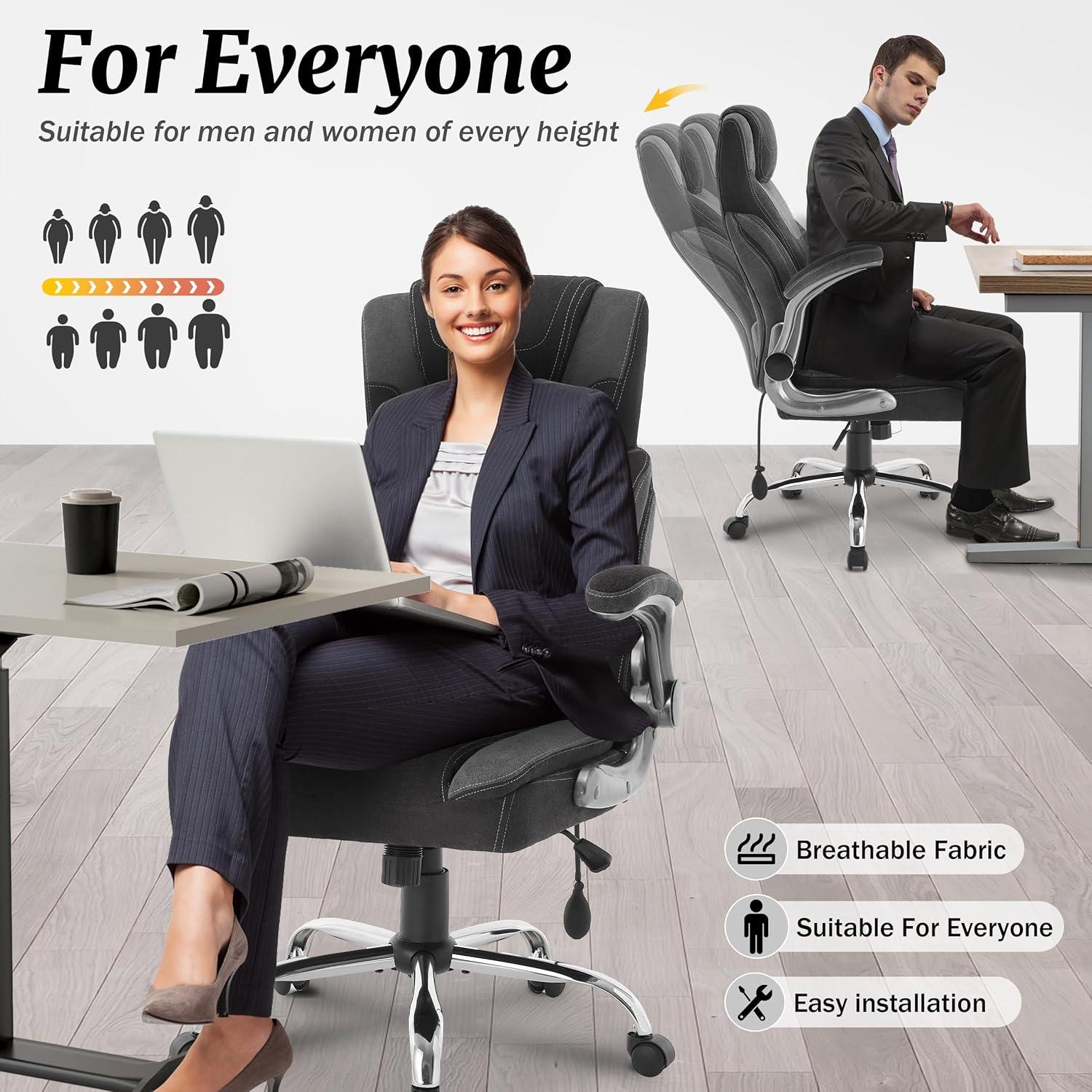 Silla de Oficina Ergonómica BLISNEST con Soporte Lumbar Ajustable