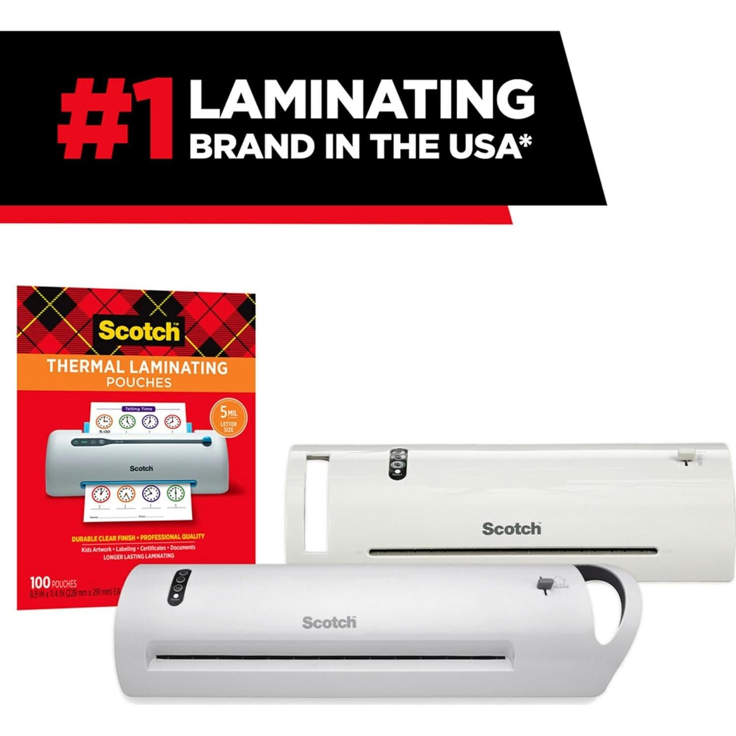Bolsas de Laminado Térmico Scotch 22.6x29 cm, Paquete de 100