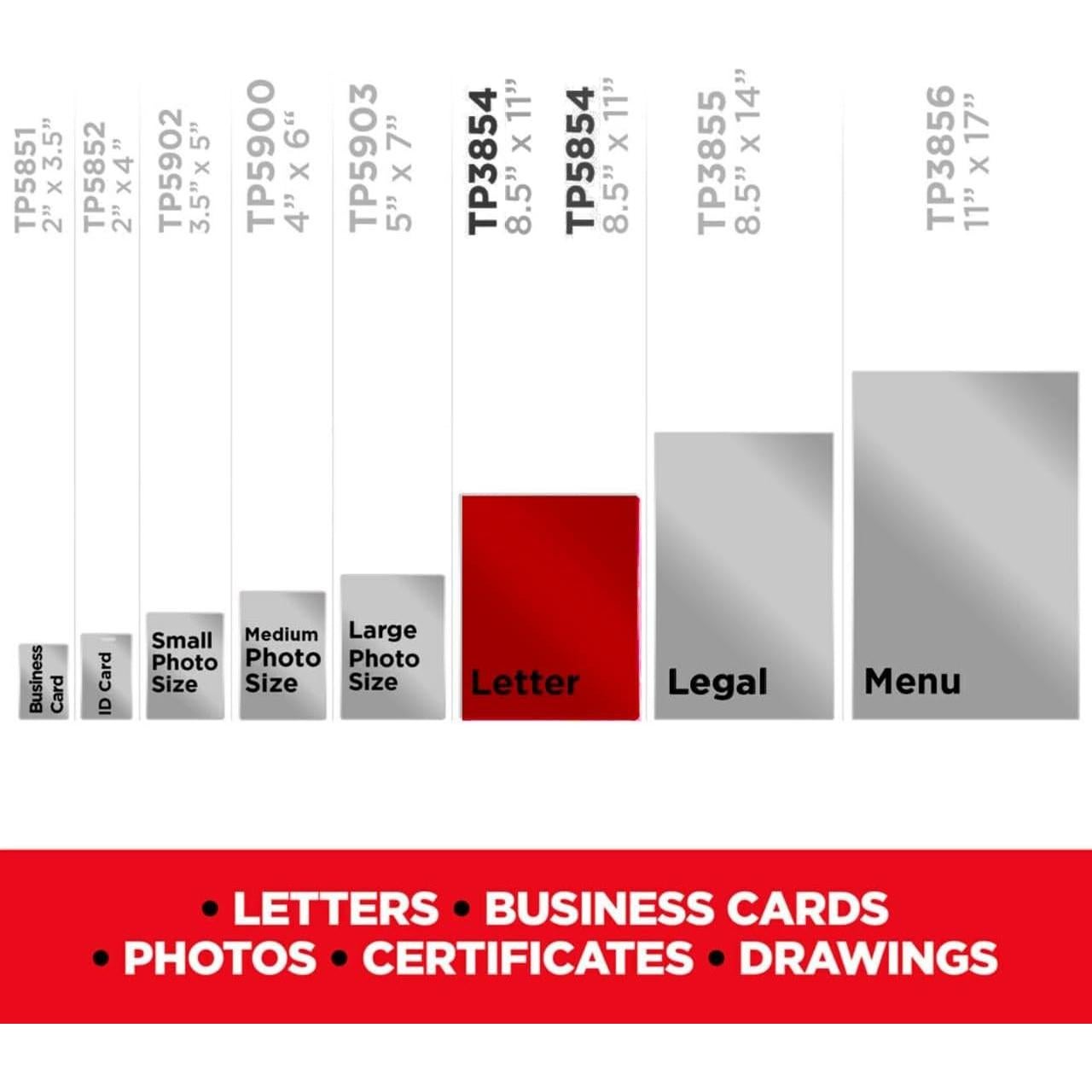 Bolsas de Laminado Térmico Scotch 100 Unidades 22.6x29 cm