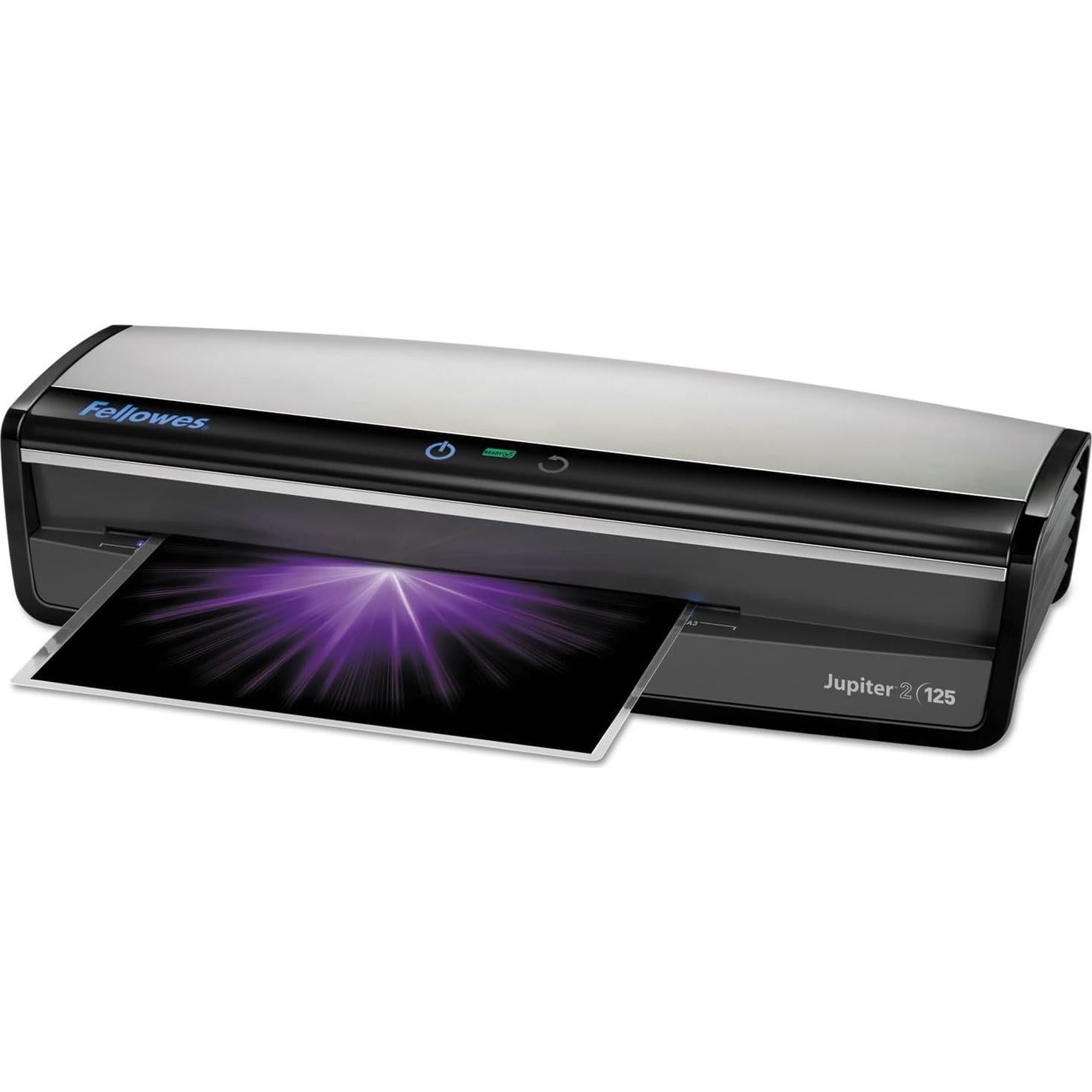 Laminadora Fellowes Jupiter 2 31.75 cm con 10 Fundas, Negro y Gris