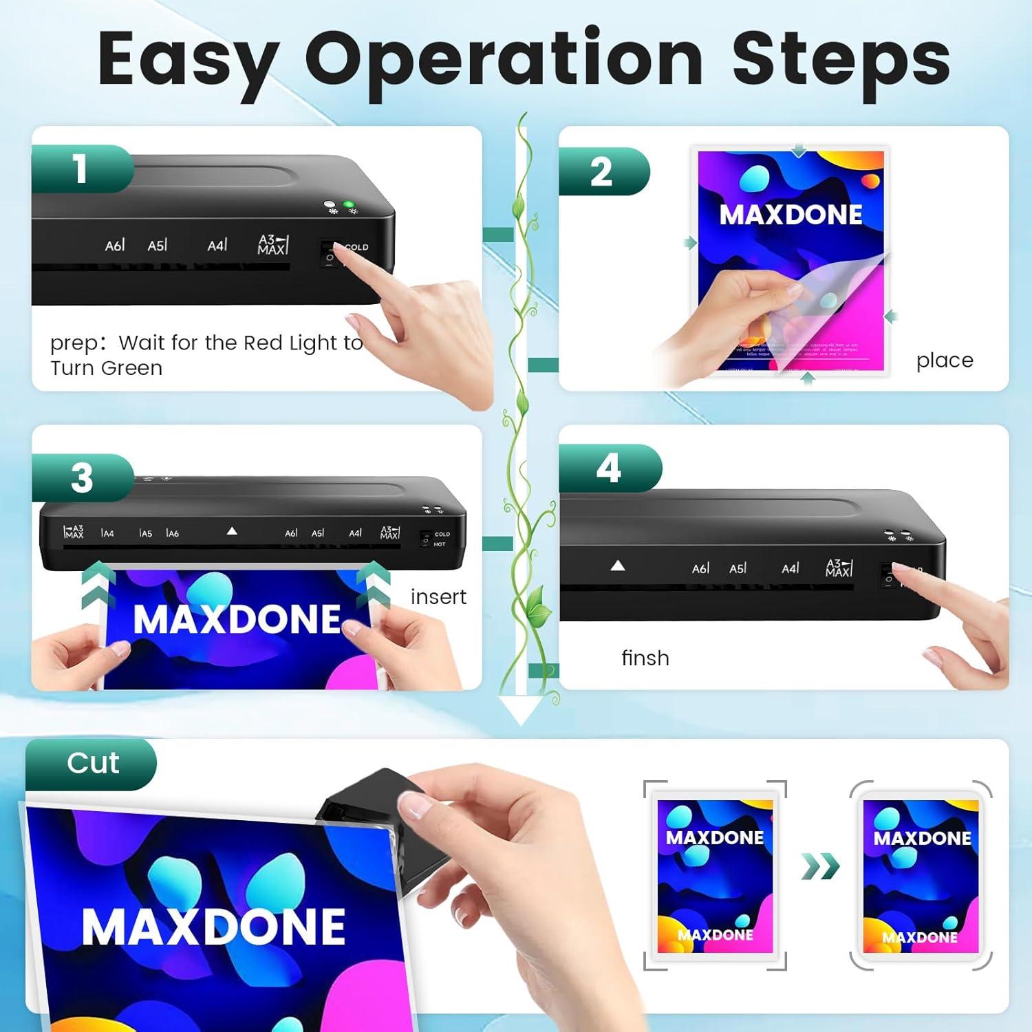 Máquina de Laminado Térmica MAXDONE A3 13 Pulgadas 1.59 kg