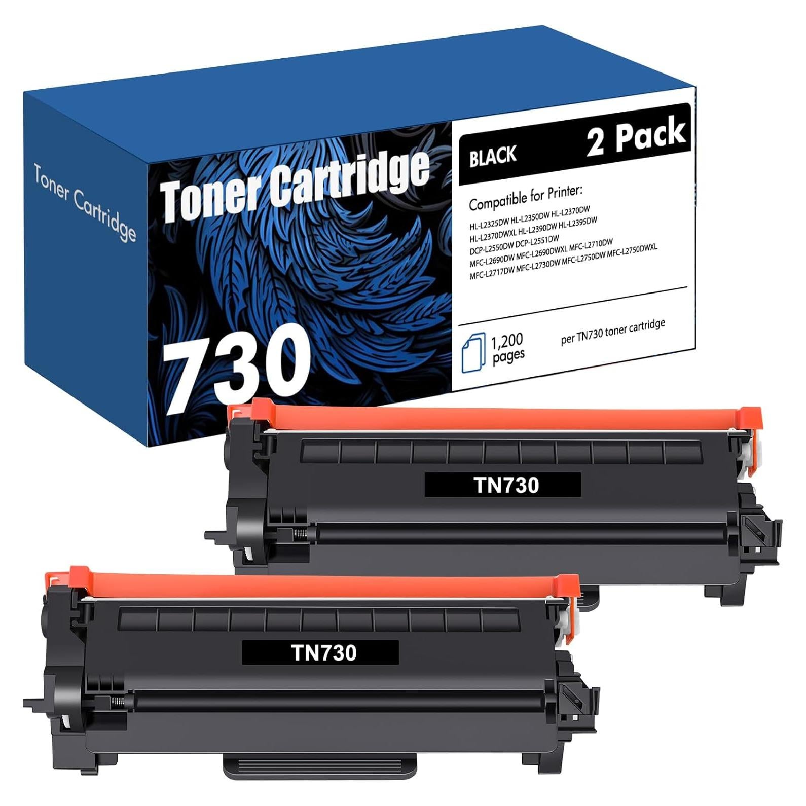 Tóner negro Brother TN-730 TN-760 2-Pack 1200 páginas