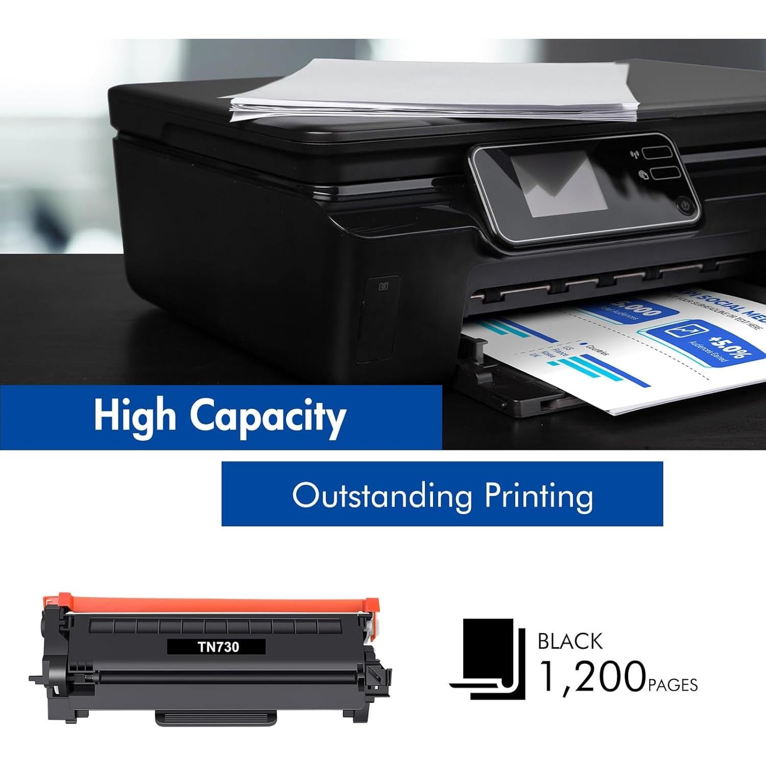 Tóner negro Brother TN-730 TN-760 2-Pack 1200 páginas