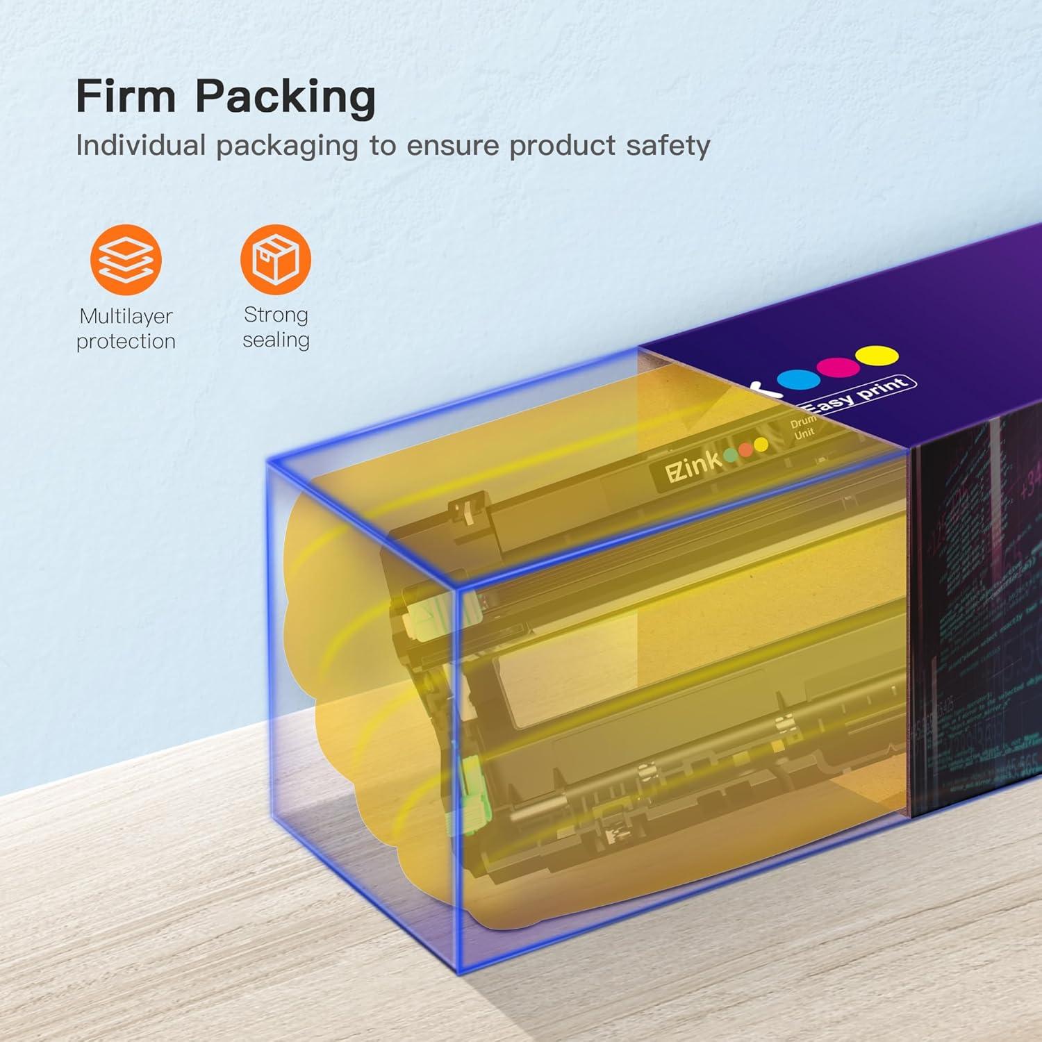 Unidad de Tambor Remanufacturada E-Z Ink DR221 para Brother - Paquete de 4