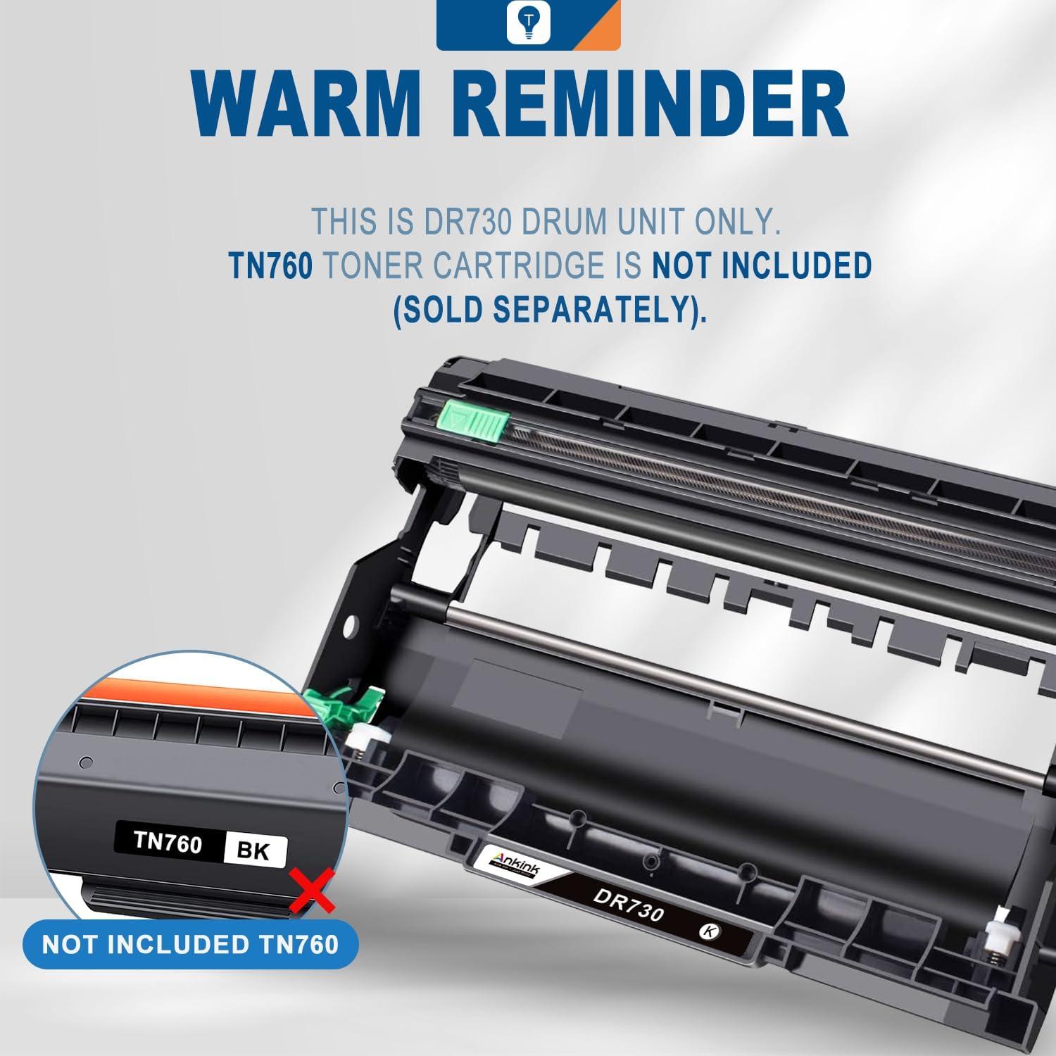 Unidad de tambor Ankink DR-730 compatible para Brother
