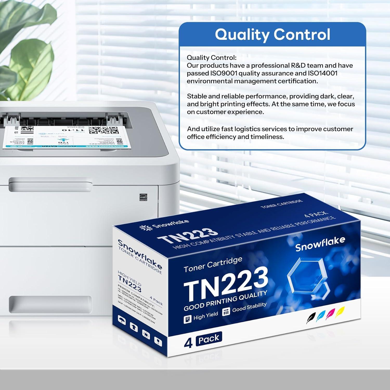 Cartucho de Tóner Compatible Snowflake TN-223 Paquete de 4