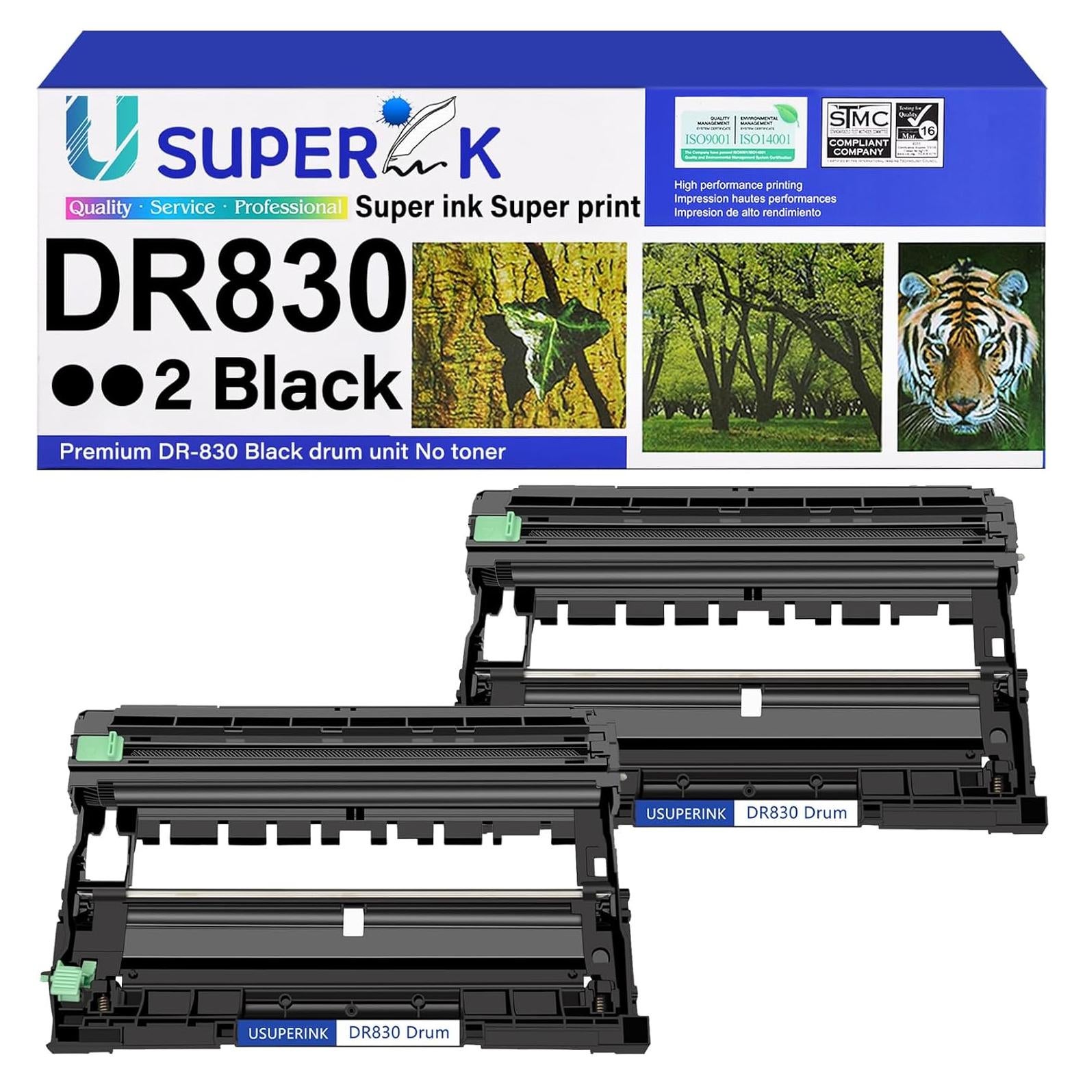 Paquete de 2 Unidades de Tambor DR830 USUPERINK Compatible