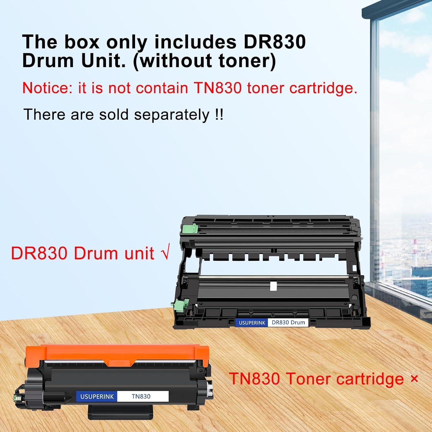 Paquete de 2 Unidades de Tambor DR830 USUPERINK Compatible